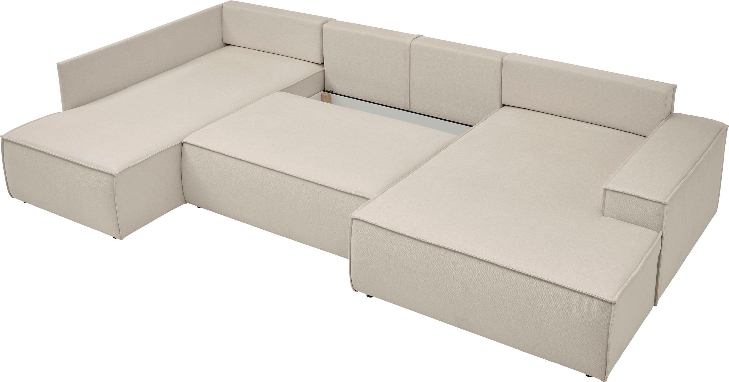 GOODproduct Paysage de salon »FINNLEY U-Form XXL 329 cm - OTTO. Verlässliche Qualität.« Schlafsofa, Bettkasten, in Bouclé, Struktur fein und Mega Cord