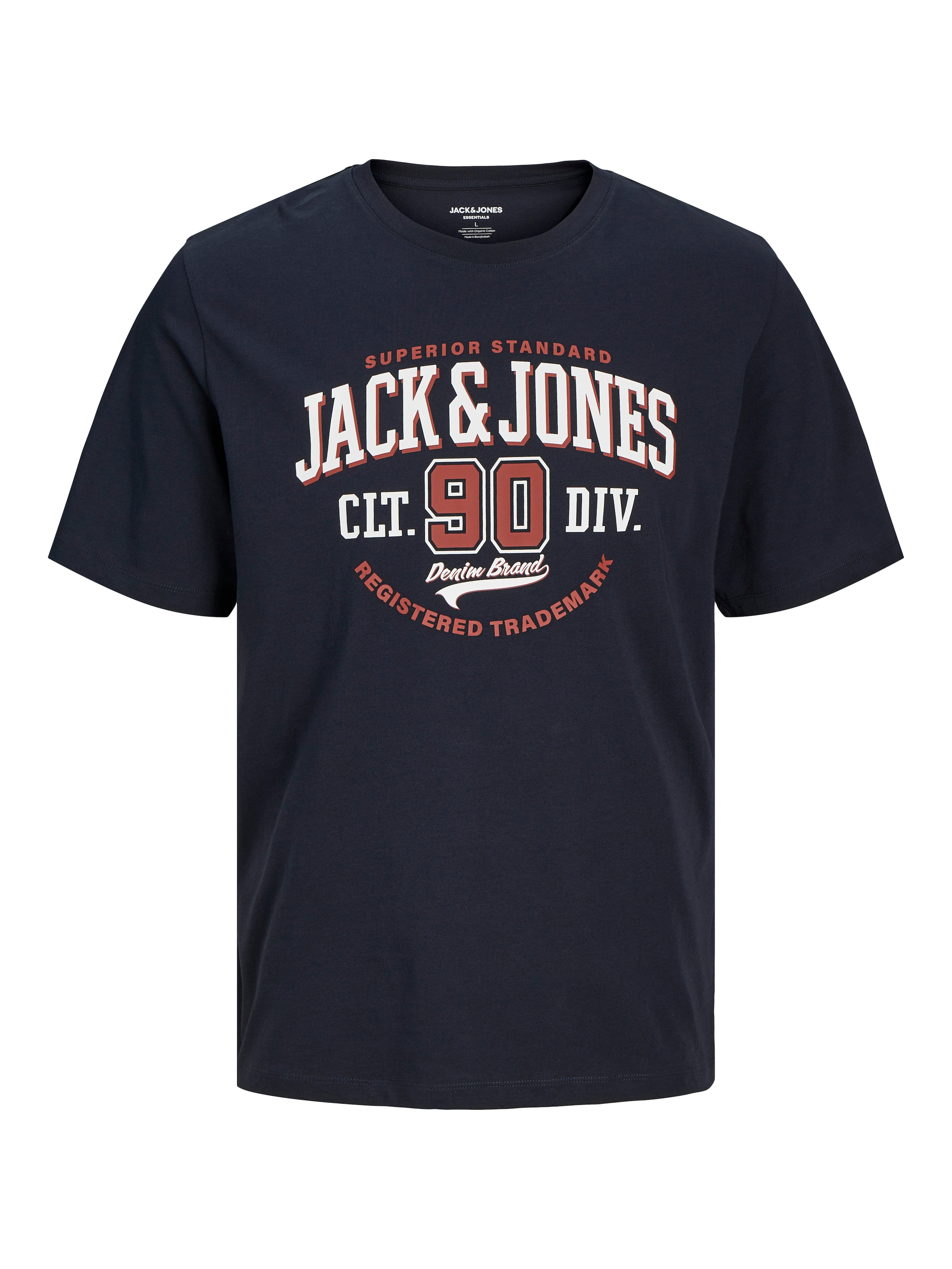 Jack & Jones PlusSize T-Shirt »JJELOGO TEE SS O-NECK 2 COL AW24 S PLS«, mit Frontprint