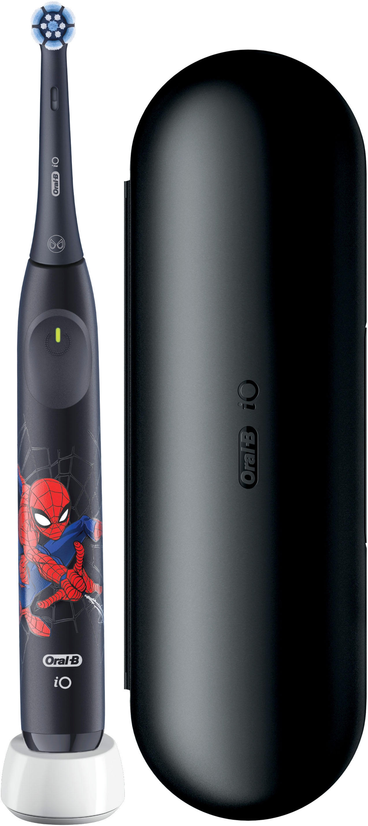 Oral-B Brosse à dents électrique pour enfants »iO Kids 6+ Spiderman« 1 cuis Aufsteckbürsten 1 Reise-Etui, Musik-Timer, 3 Modi, ab 6 Jahren