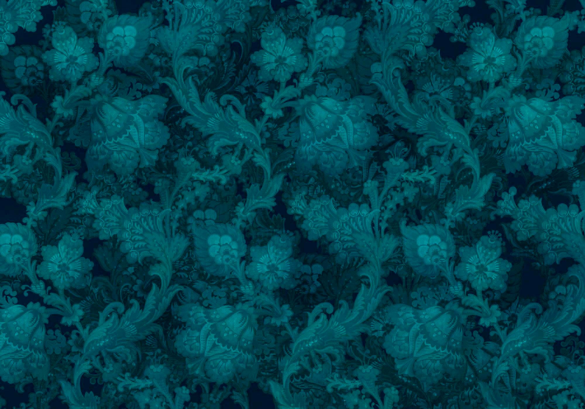 Image of Komar Vliestapete "Digitaldruck Vlies - Fleurs de Nuit - Grösse 400 x 280 cm" bedruckt glatt Wohnzimmer, Schlafzimmer