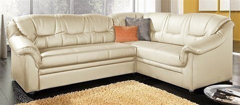 Image of DOMO collection Ecksofa "Montana, zeitlose Rückensteppung, bequeme Armlehnen, B.234cm, L-Form" wahlweise mit Bettfunktion