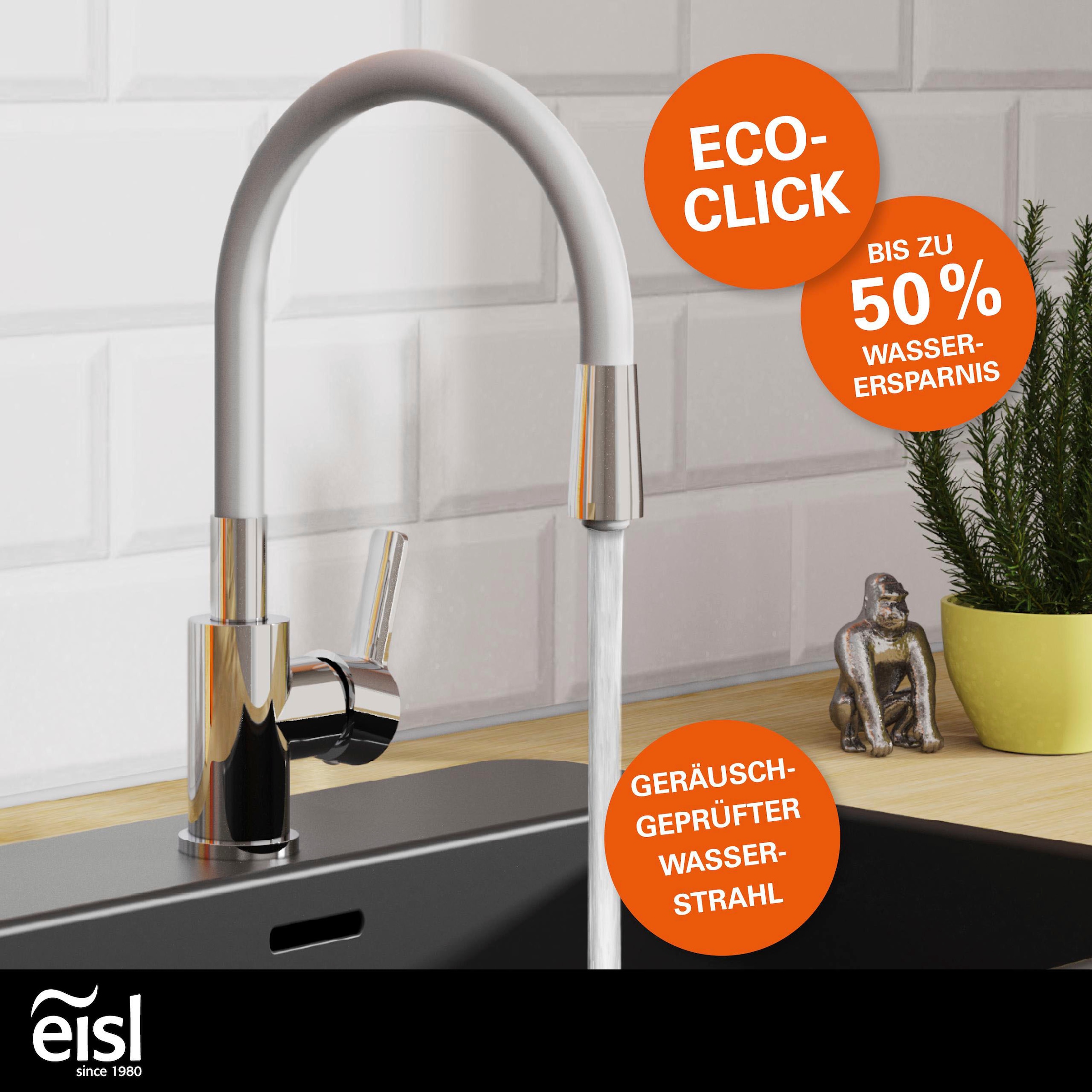 Eisl Robinet d'évier »Flexo« energiesparender Cold-Start, wassersparender Eco-Click,360° schwenkbar