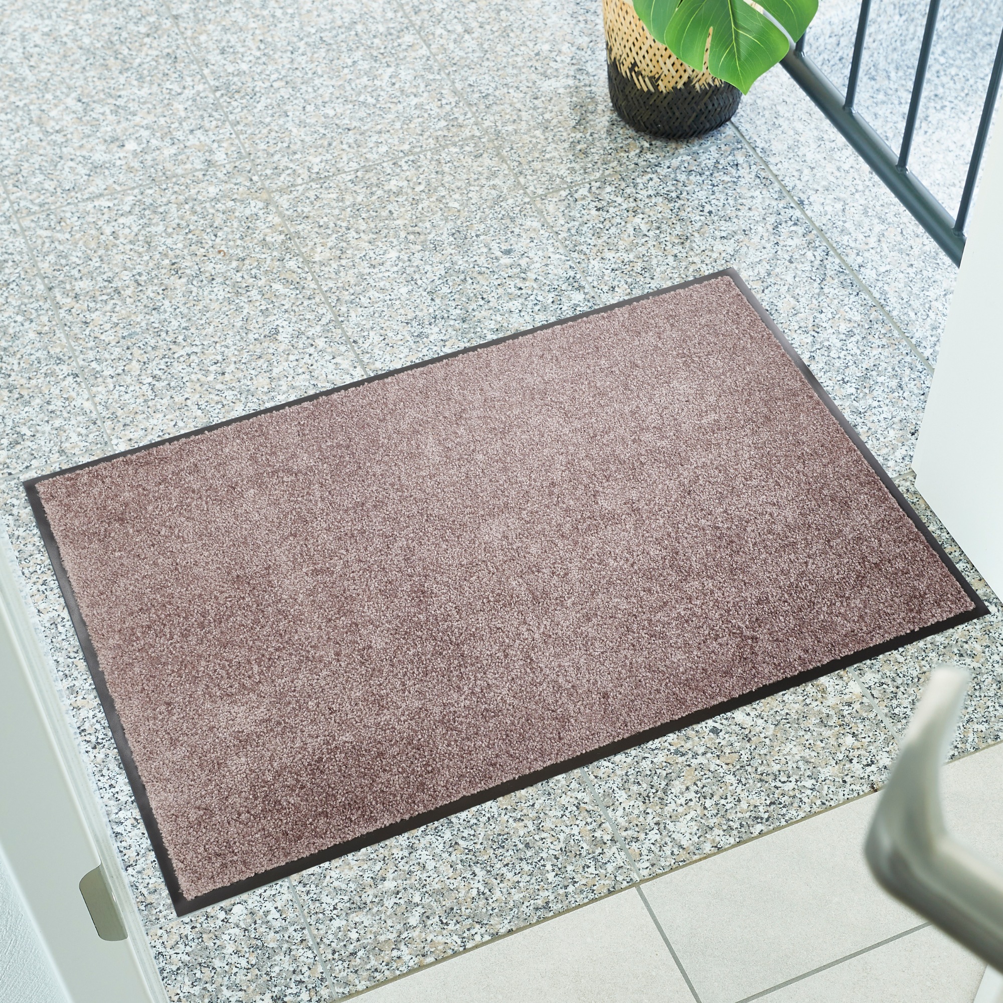 Andiamo Fussmatte »Super Wash & Clean, Made in Belgium« rechteckig 7 mm Höhe Schmutzfangmatte, Uni Farben, rutschhemmend, waschbar