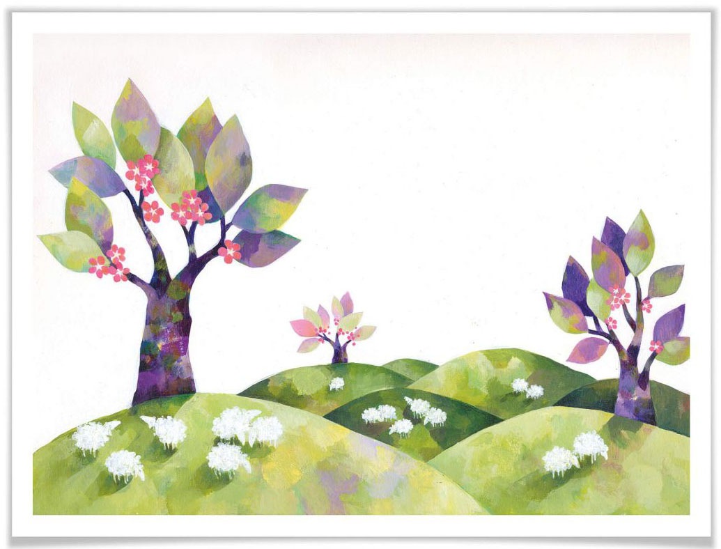 Image of Wall-Art Poster »Märchen Wandbilder Die Schafswiese«, Tiere, (1 St.), Poster, Wandbild, Bild, Wandposter bei Ackermann Versand Schweiz