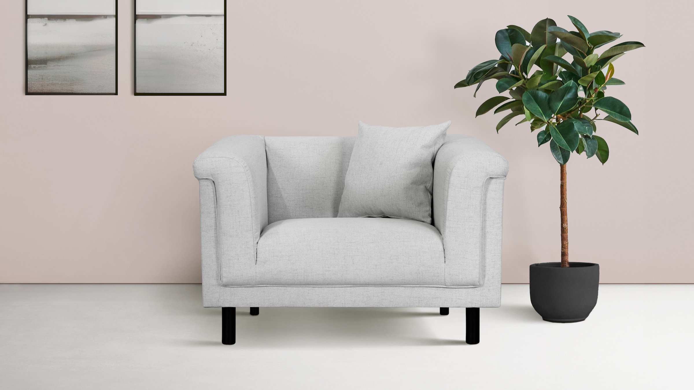 Image of Home affaire Sessel "AGNIA B/T/H: 100/85/71 cm" incl. Zierkissen, auch in Cord und Bouclé