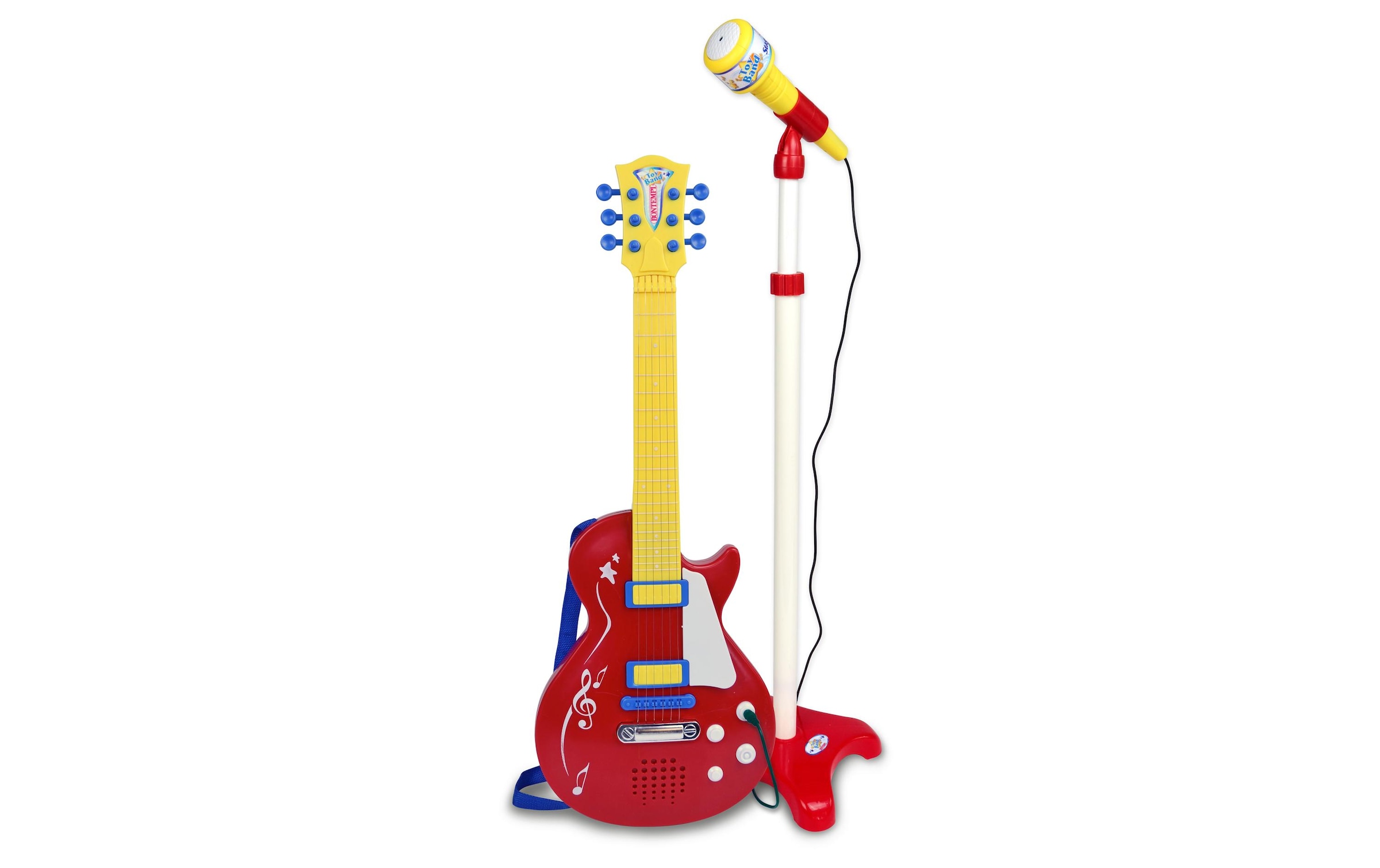 Bontempi Spielzeug-Musikinstrument »Rockgitarre mit Standmikrofon Rot«