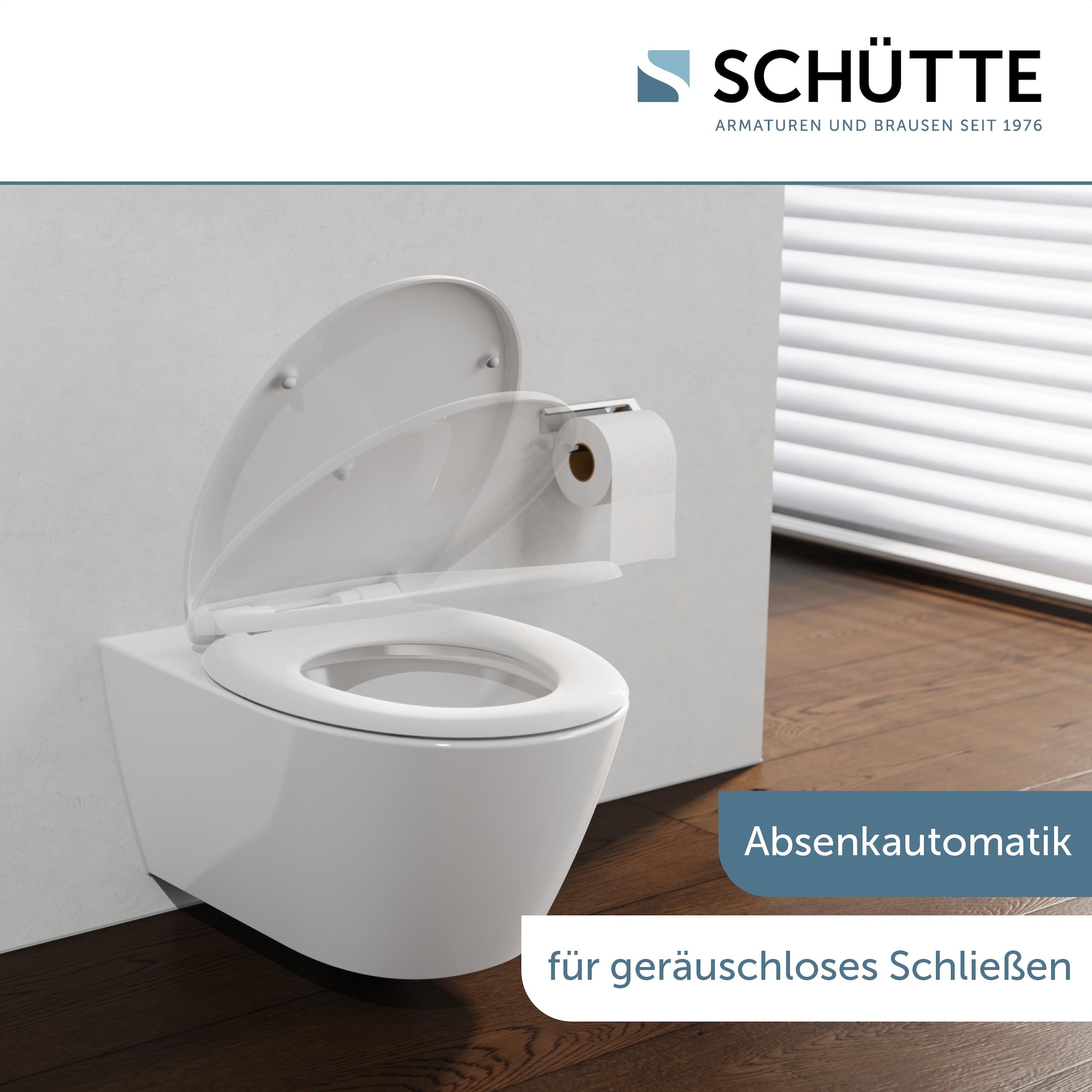 Schütte Siège de WC »WHITE« duroplast, avec fermeture douce et fermeture rapide