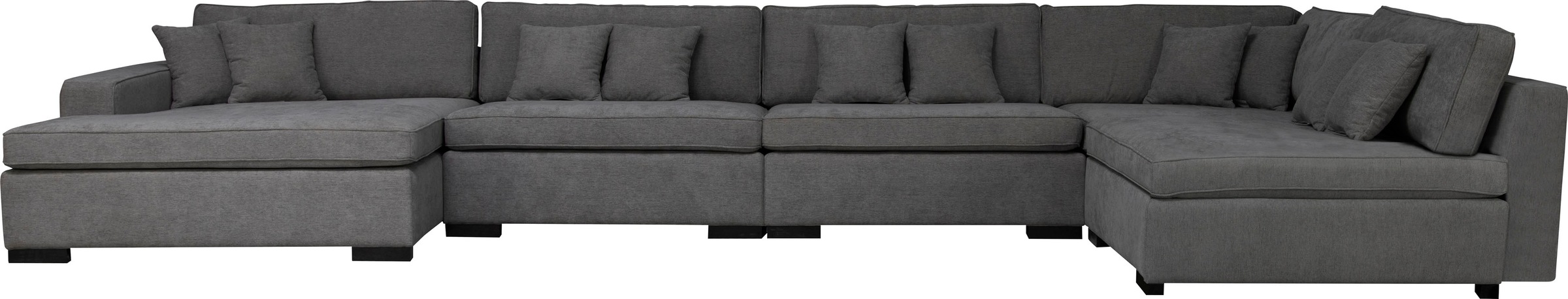 Home affaire Wohnlandschaft »Skara XXL U-Form«, Lounge-Sofa XXL mit Federkern-Polsterung, in vielen Bezugsvarianten