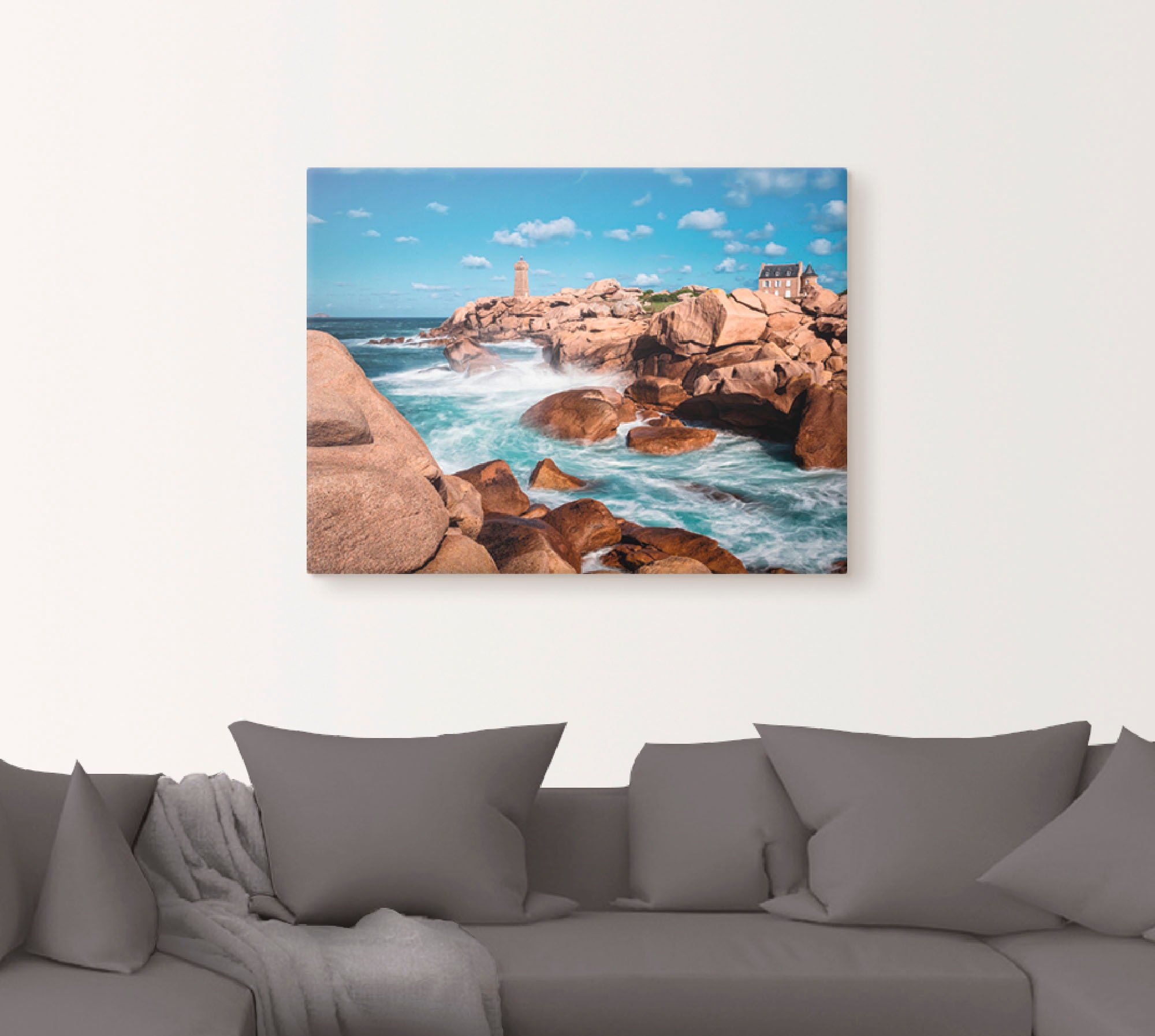 Artland Wandbild »Atlantikküste Bretagne bei Ploumanach«, Küste, (1 St.), als Leinwandbild, Poster in verschied. Grössen