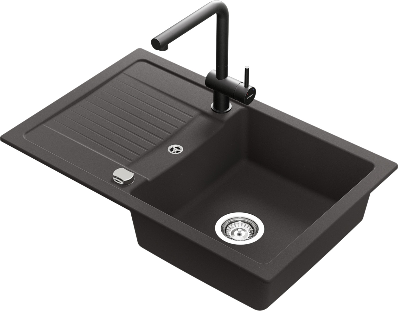 Schock Granitspüle "Lima D-100S und Armatur Epos" Set, 2 Stk. tlg. bestehend aus Spüle und Armatur