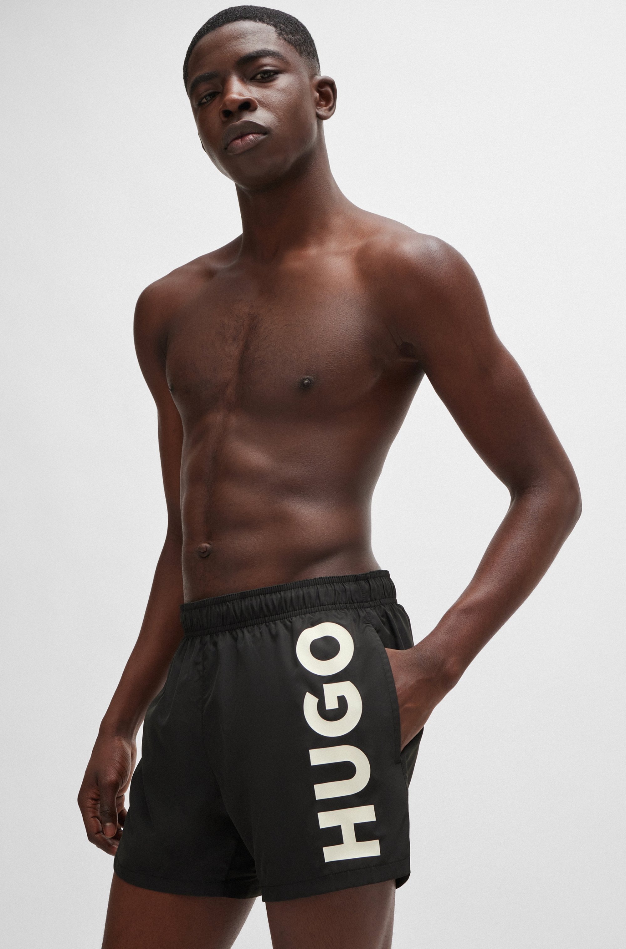 HUGO Underwear Badeshorts »ABAS«, seitlich mit grossem HUGO Logo-Print