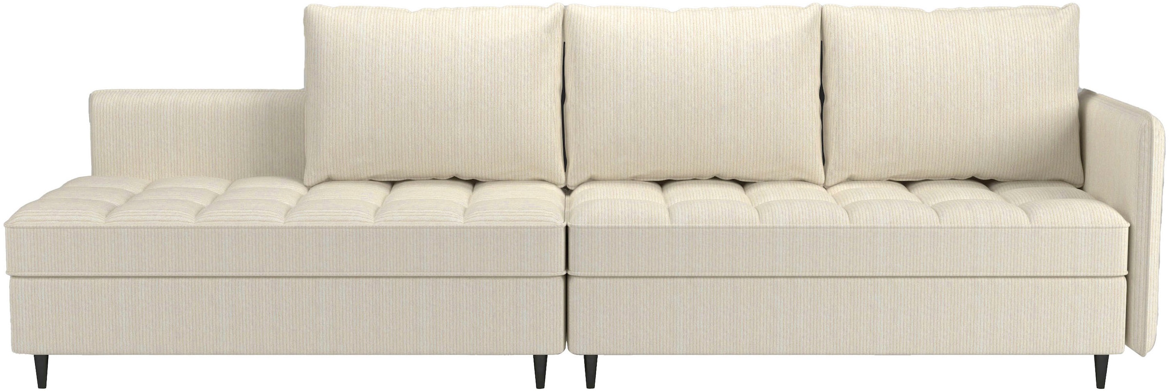Dorel Home Ecksofa »LINDHUS, L-Form, 4 verschiedene Stellvarianten, Lounge-Sofa,«, Wohnlandschaft, mit Recamiere, grosser Bettkasten, Cord, Chenille