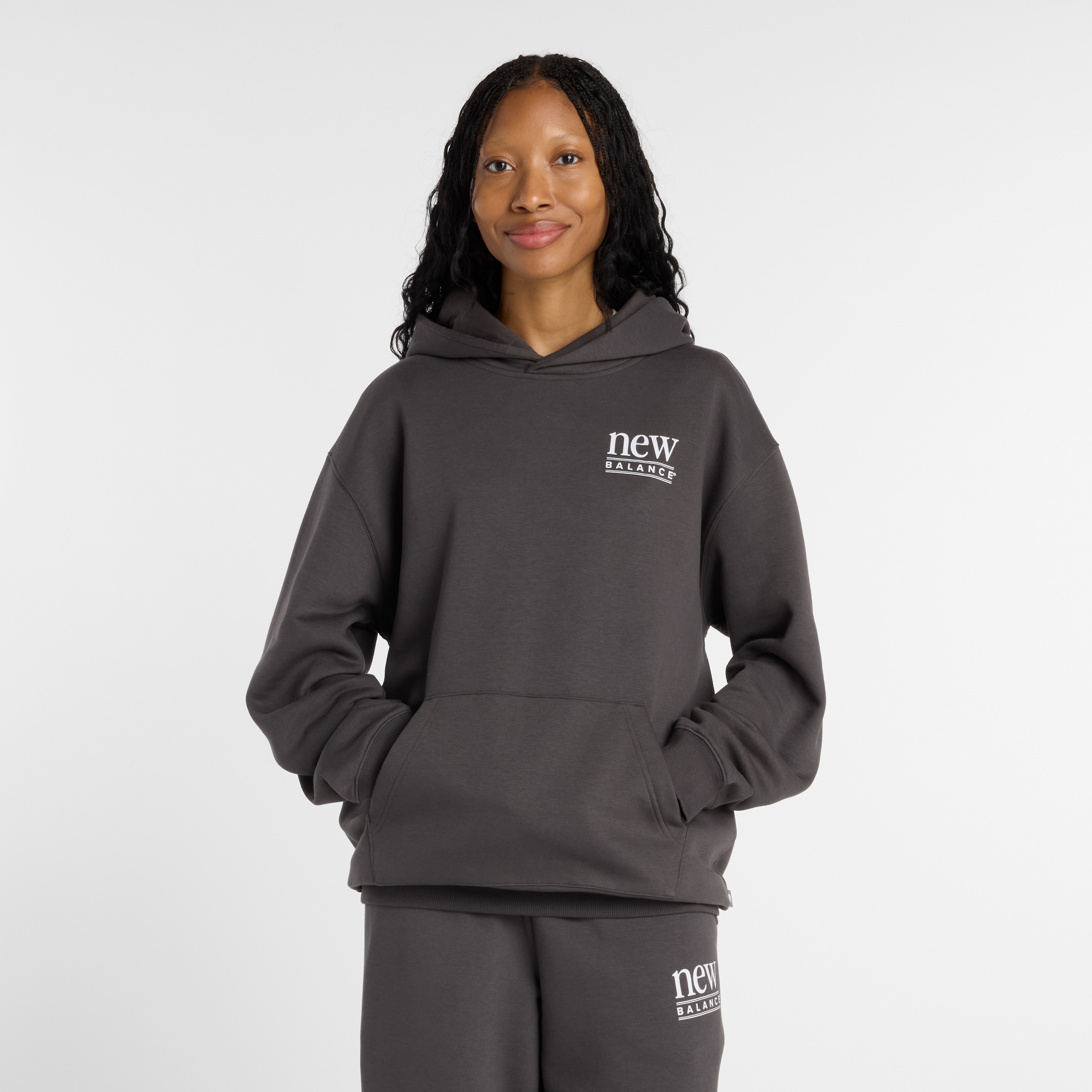 Image of New Balance Kapuzensweatshirt, mit Kapuze, Rundhalsausschnitt, sportlicher Stil