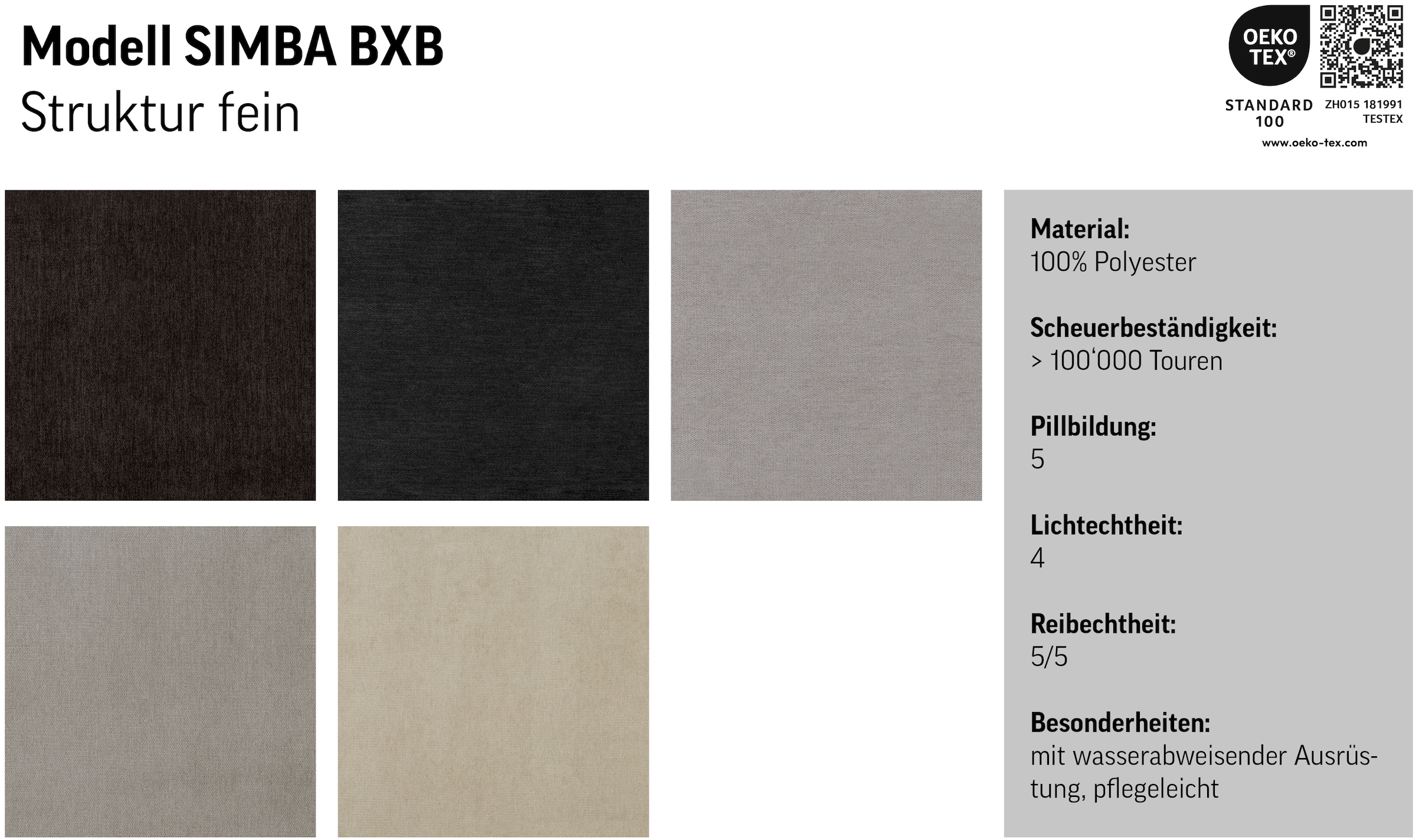 COTTA Boxspringbett »Simba in verschiedenen Farben und Breiten erhältlich, ohne Matratze« Bezugsstoff: Struktur fein