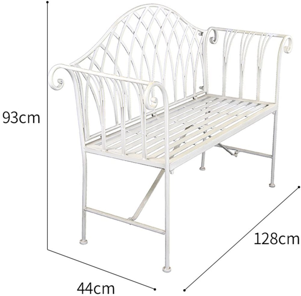 Ambiente Haus Banc de jardin »Whitby Gartenbank in Antikweiss« 1 cuis tlg.