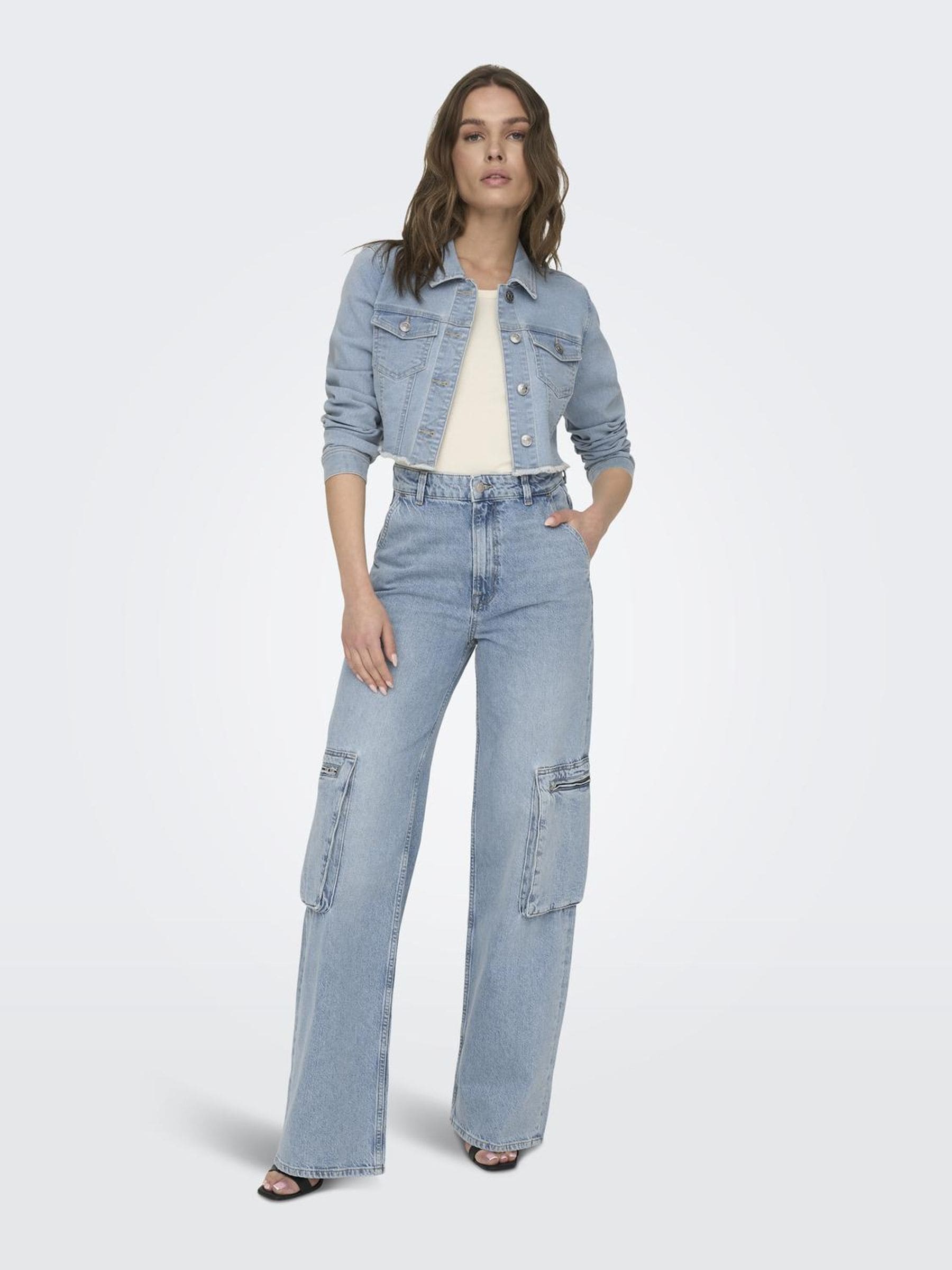 ONLY Jeansjacke »ONLWONDER LS CROPPED DNM JACKET GUA NOOS«