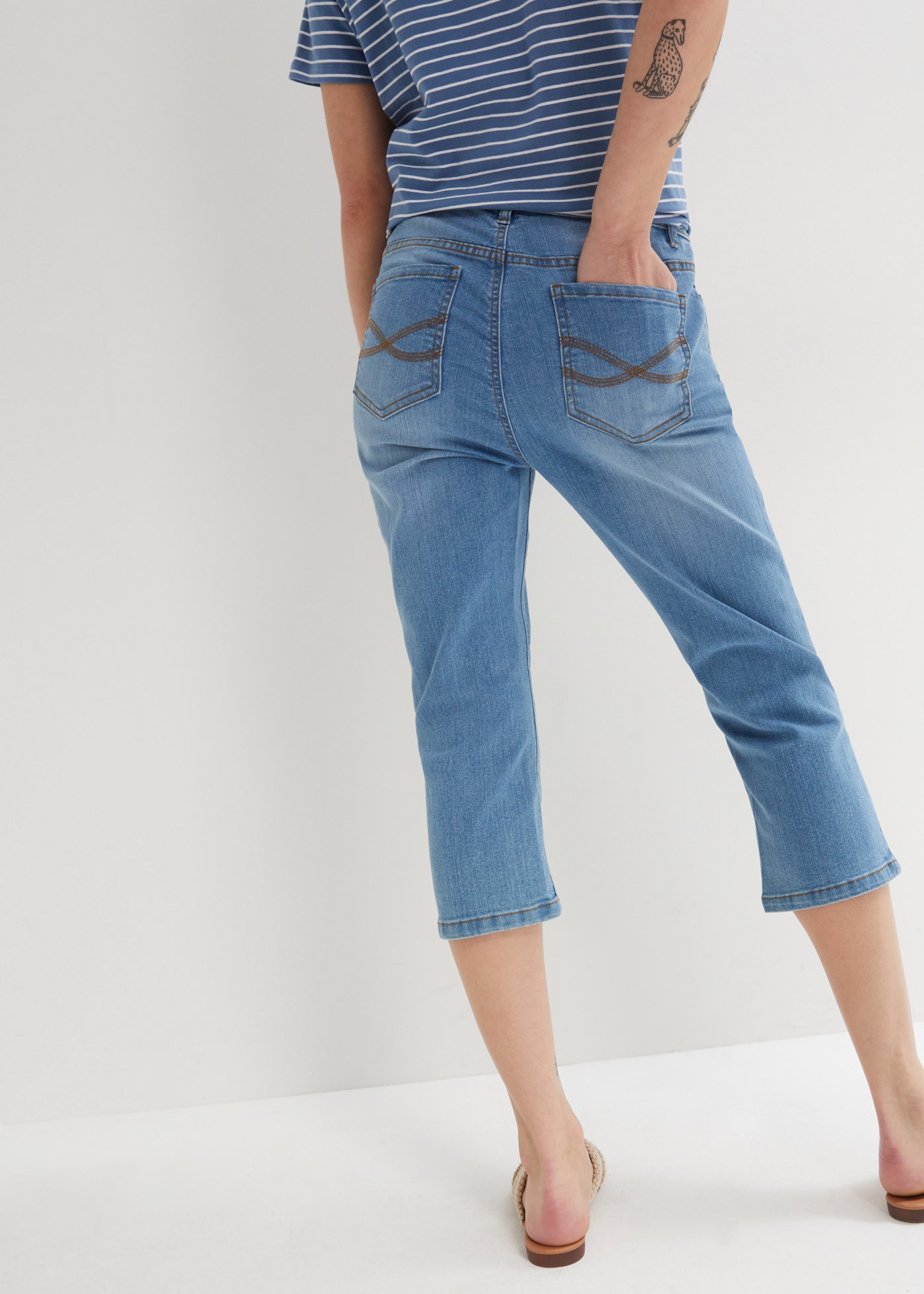 bonprix Caprijeans Slim Fit Passform, erhältlich in mehreren Grössen, mit Stretch-Anteil
