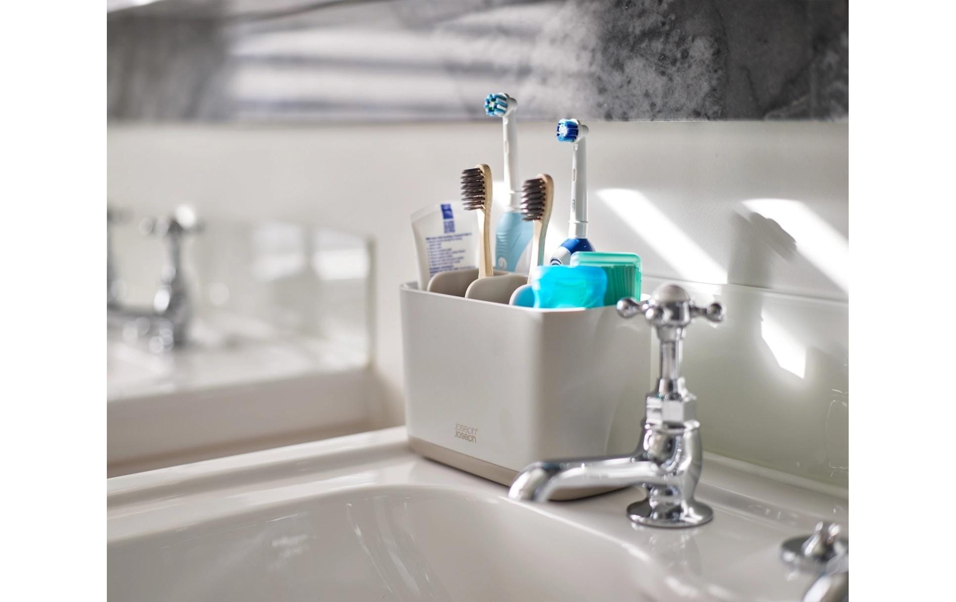Joseph Joseph Gobelet pour brosse à dents »EasyStore, Ecru«