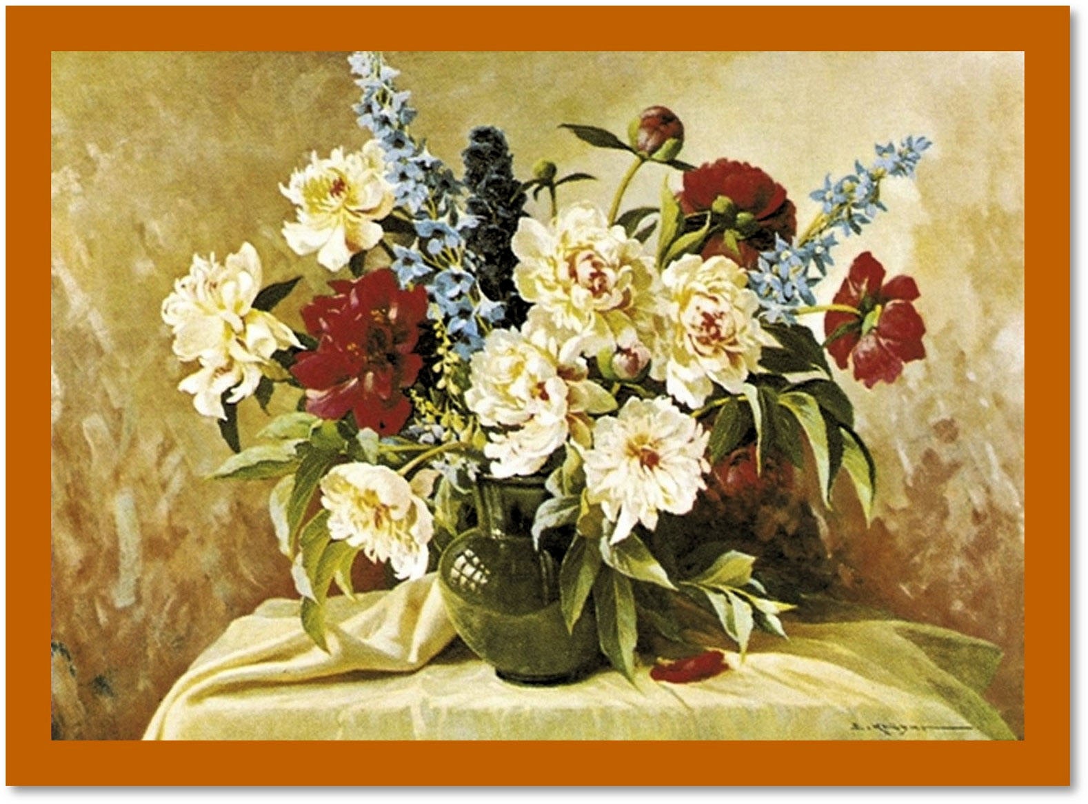 Image of DELAVITA Bild mit Rahmen »Pfingstrose mit Rittersporn«, (1 St.) bei Ackermann Versand Schweiz