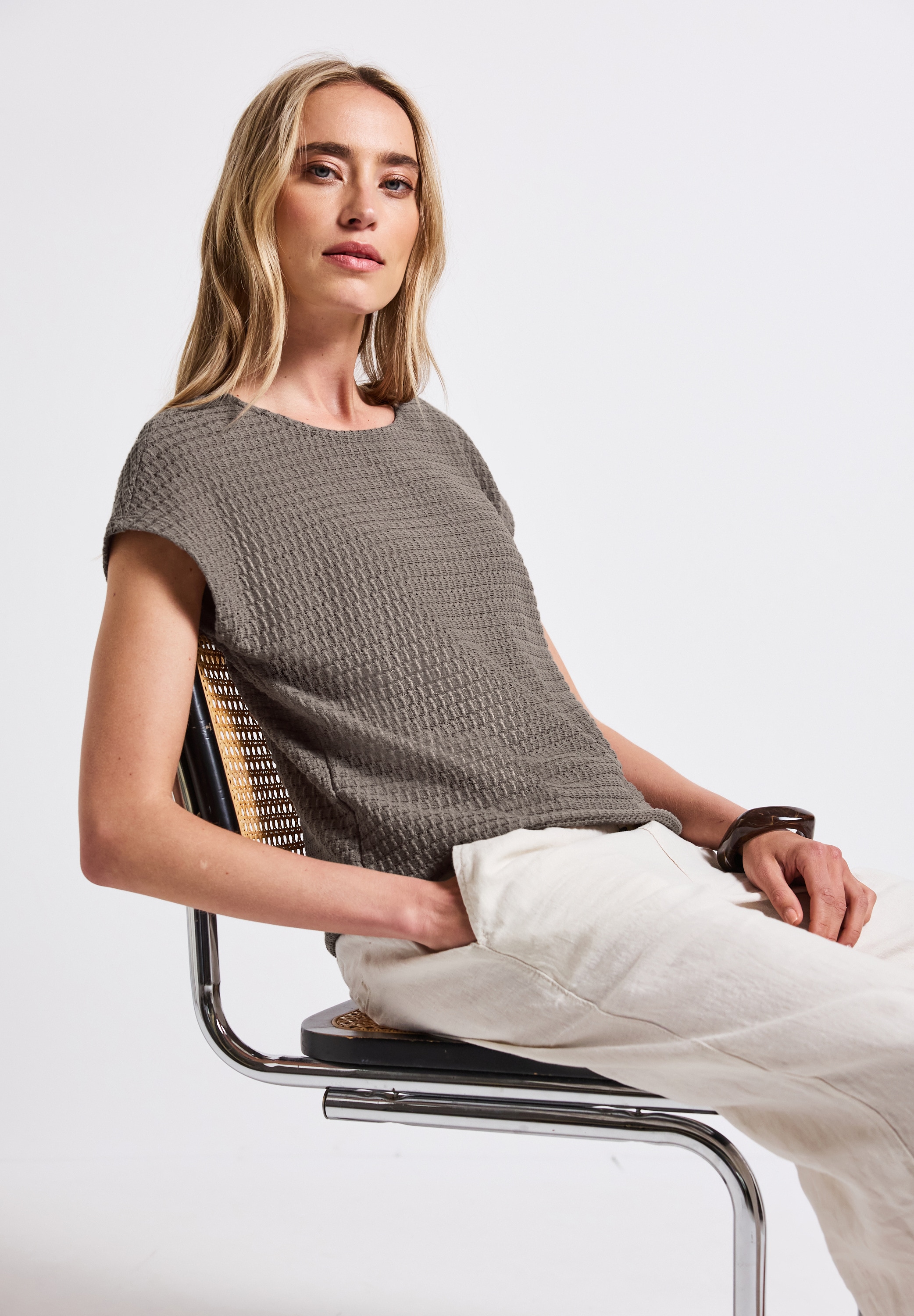 STREET ONE T-Shirt, in Struktur-Optik