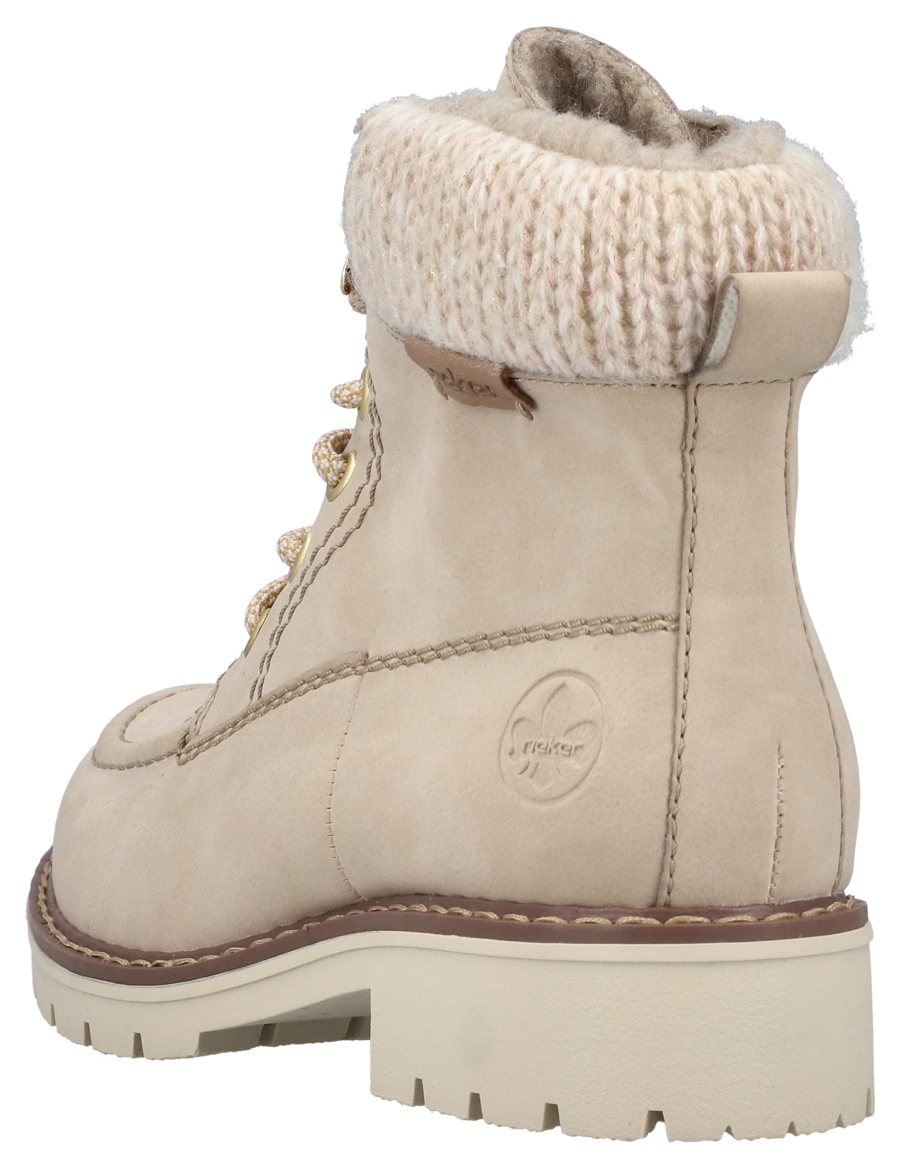 Rieker Winterstiefelette, Schnürboots, Winterboots, Blockabsatz, mit Innenreissverschluss