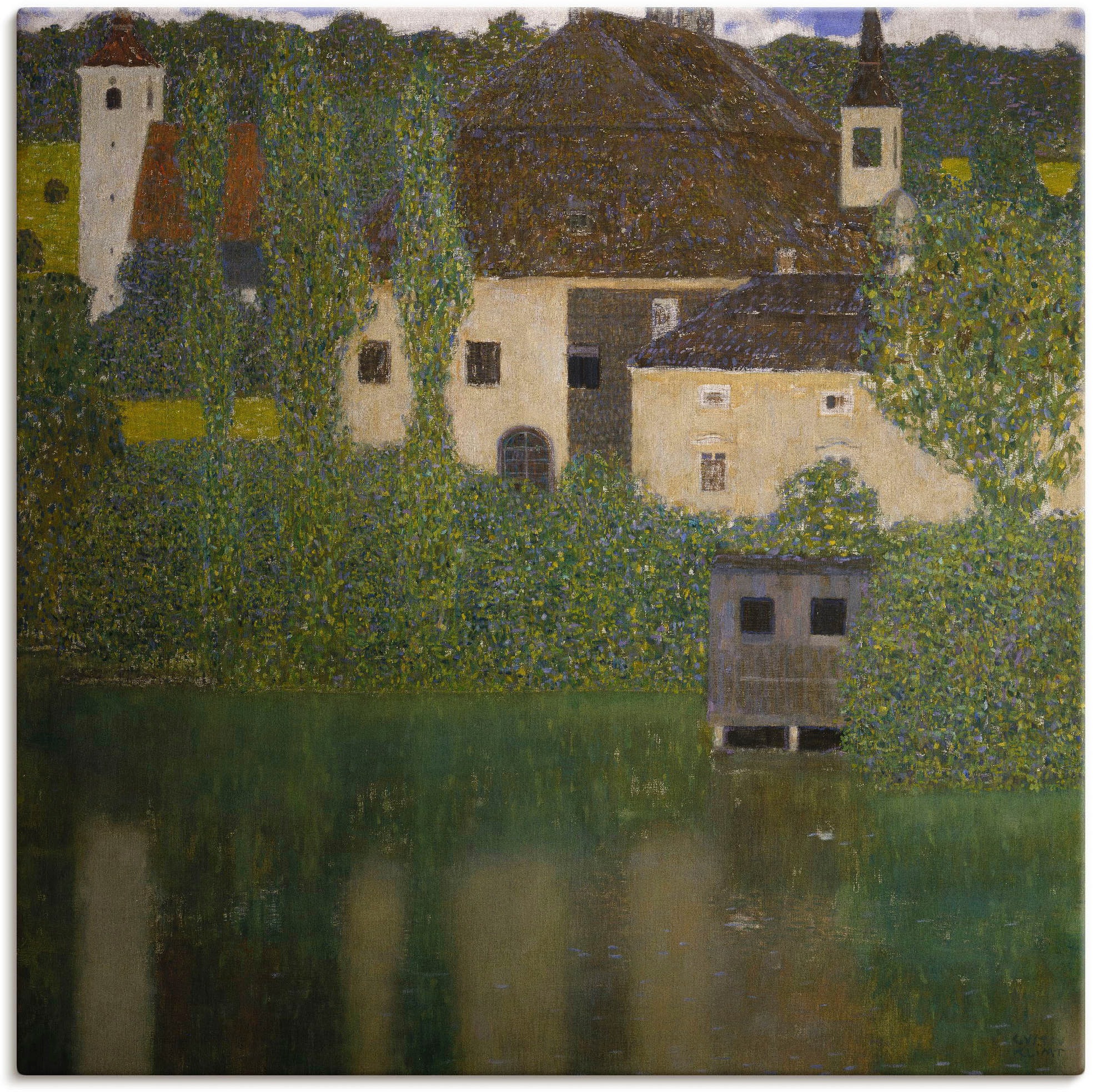 Image of Artland Wandbild »Schloss Kammer am Attersee (I). 1908«, Gewässer, (1 St.), in vielen Grössen & Produktarten - Alubild / Outdoorbild für den Aussenbereich, Leinwandbild, Poster, Wandaufkleber / Wandtattoo auch für Badezimmer geeignet bei Ackermann Versand