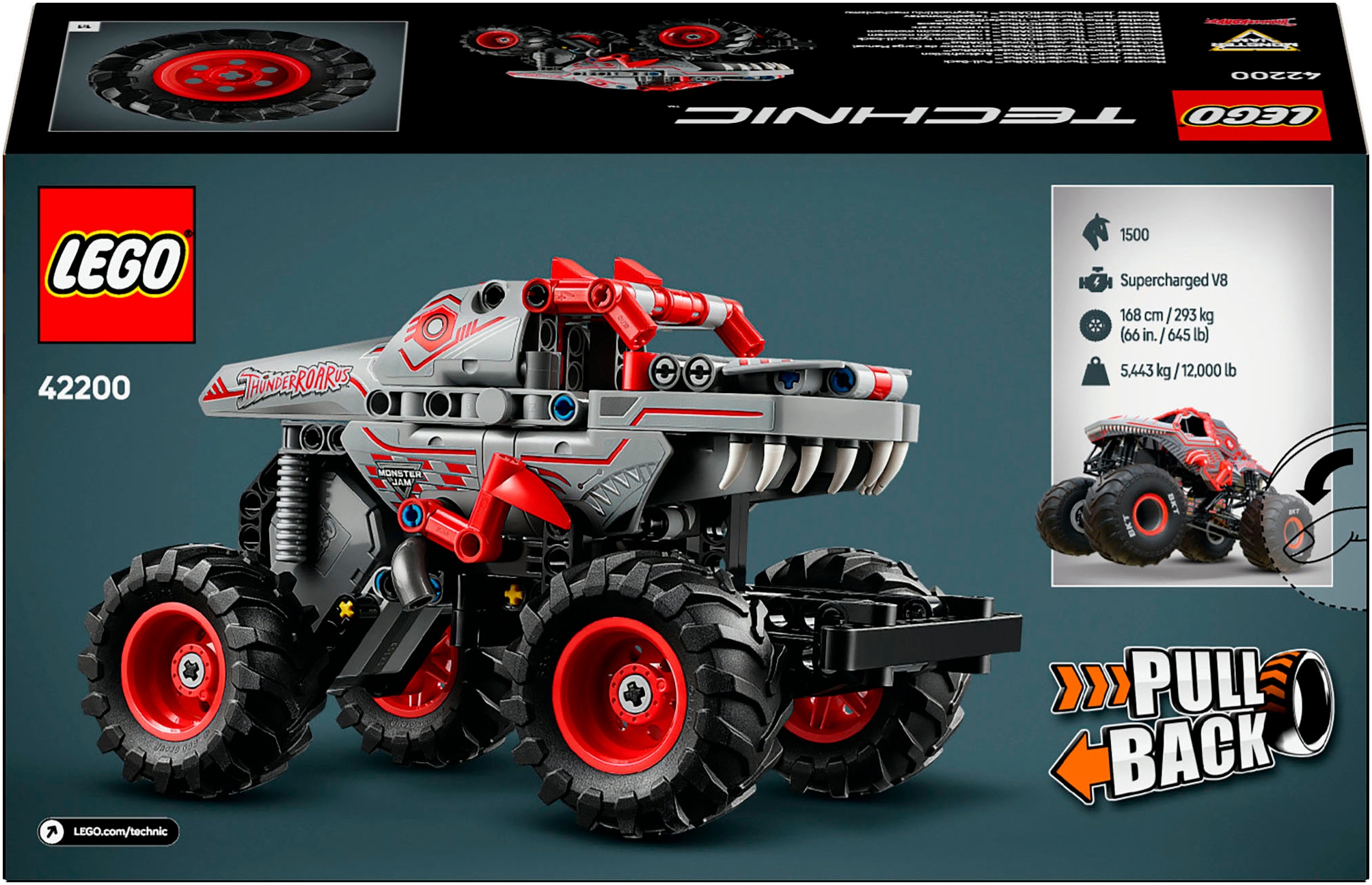 LEGO® Pions de construction »Monster Jam™ ThunderROARus™ (42200), LEGO Technic« Made in Europe