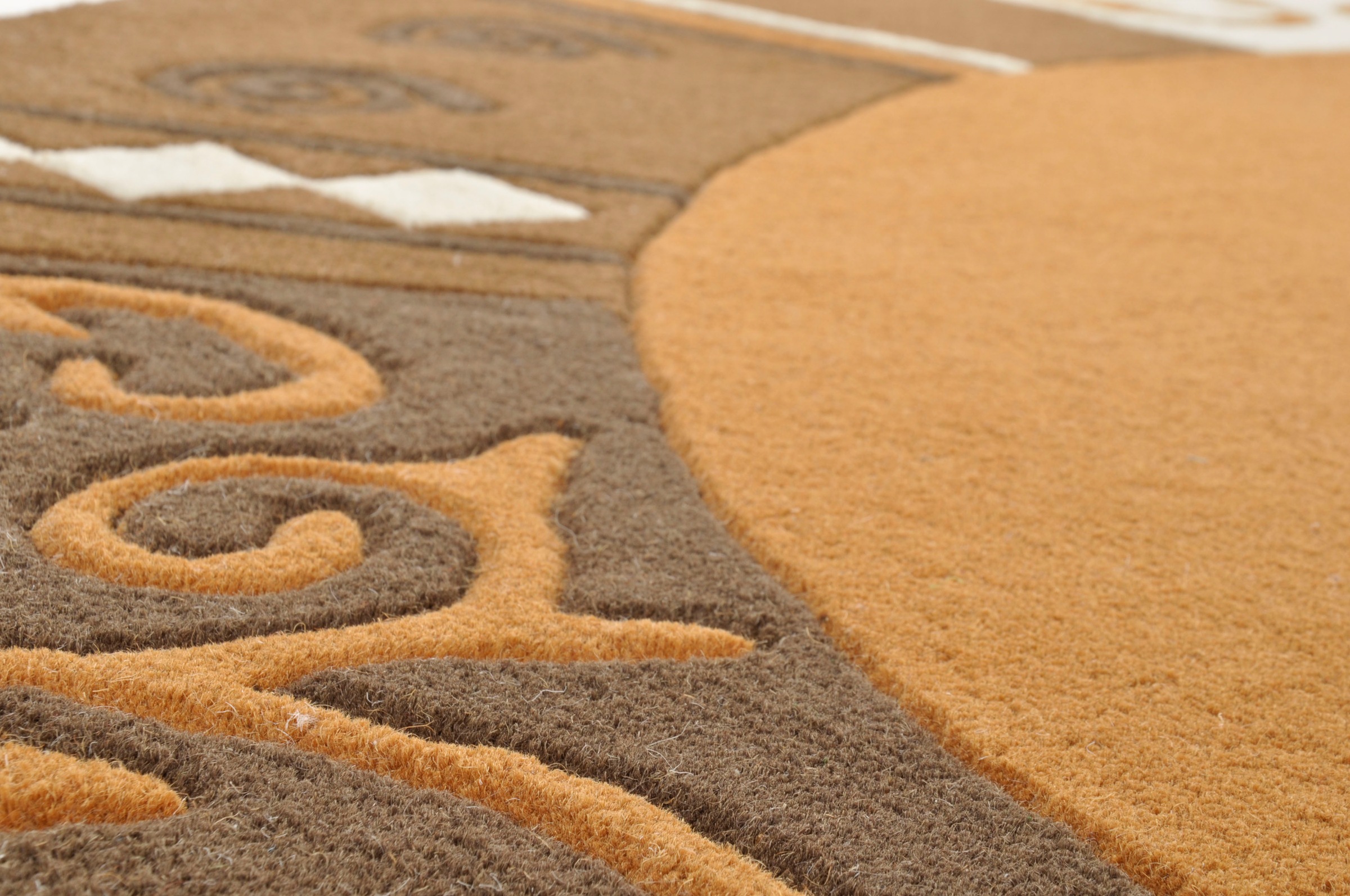 THEKO Wollteppich »Ambadi« rund 14 mm Höhe reine Schurwolle, handgetuftet, mit Bordüre, modern