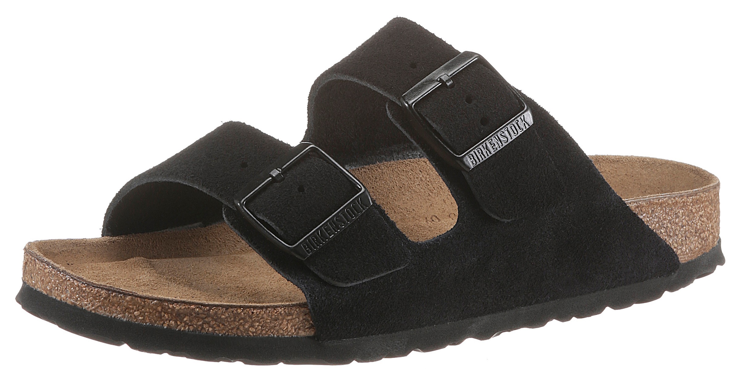 Image of Birkenstock Pantolette »Arizona Suede SFB«, aus Leder, schmale Schuhweite bei Ackermann Versand Schweiz