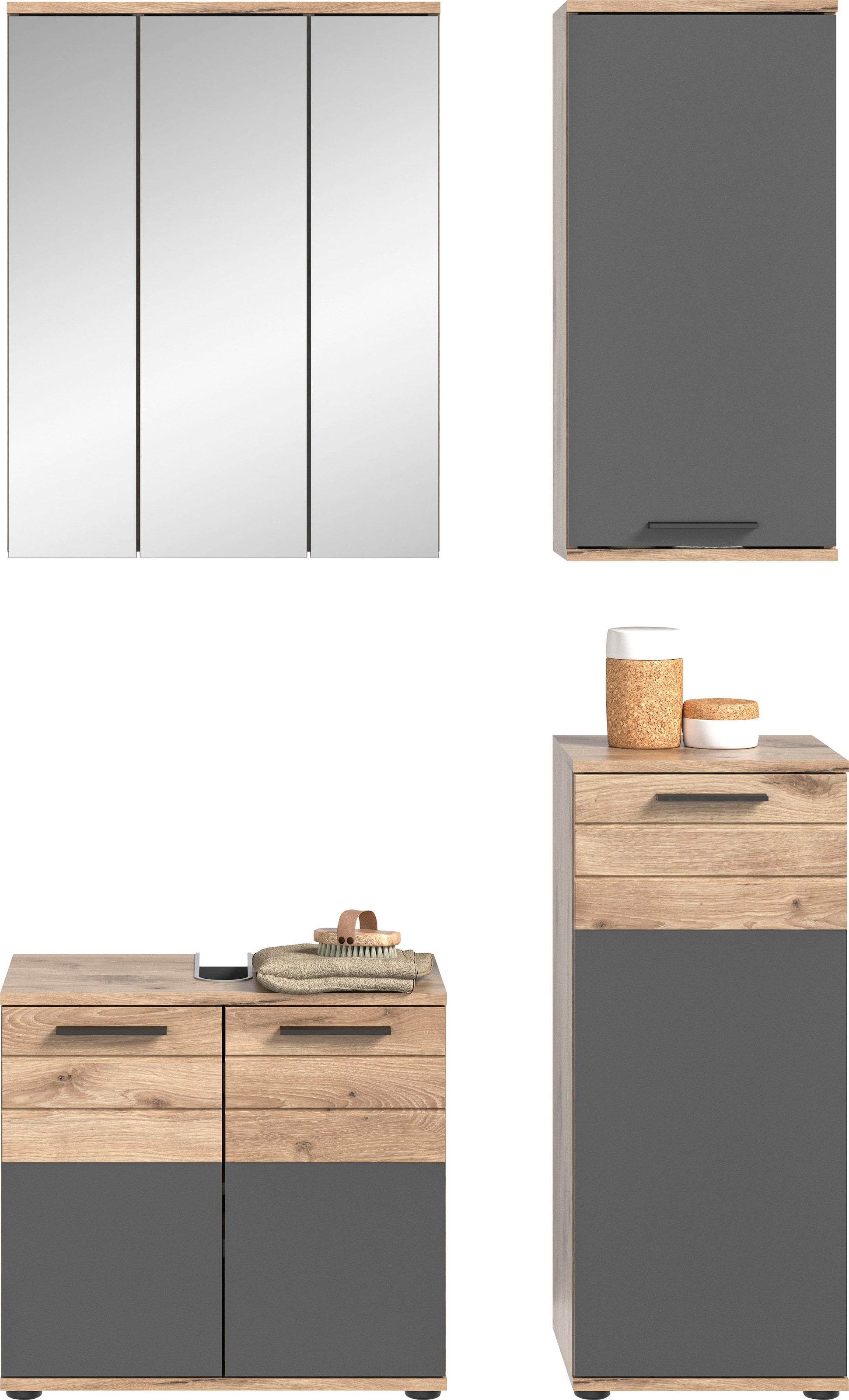 Image of welltime Badmöbel-Set "Riga, 4 teilig, bestehend aus:" Set, 4 Stk. tlg.