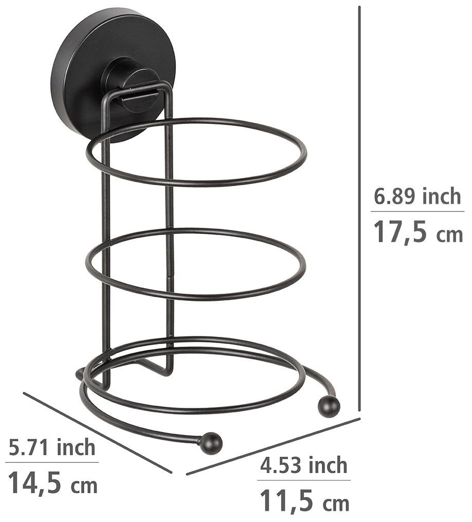 WENKO Haartrocknerhalter »Vacuum-Loc® Milazzo«, Föhnhalter, befestigen ohne Bohren