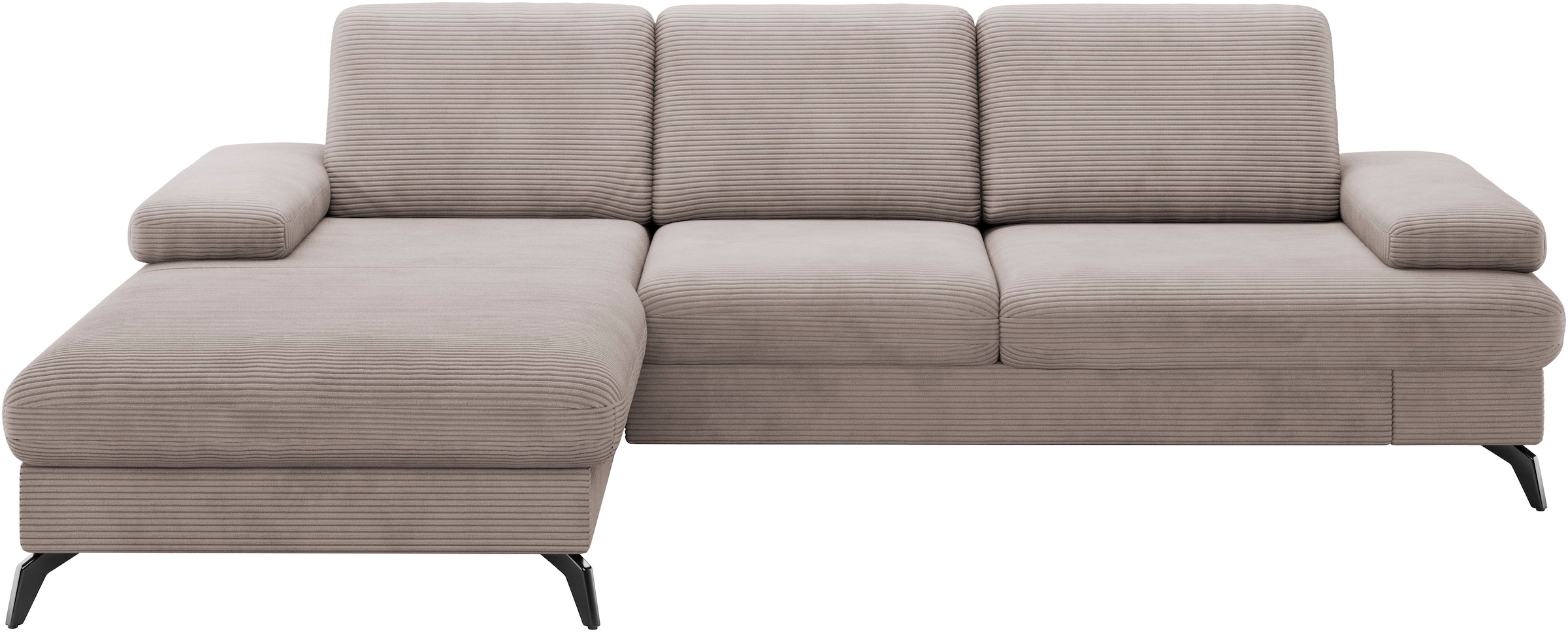 sit&more Ecksofa »Morris Jubi L-Form«, inkl. Armteilfunktion und 1 Zierkissen, wahlweise mit Bettfunktion