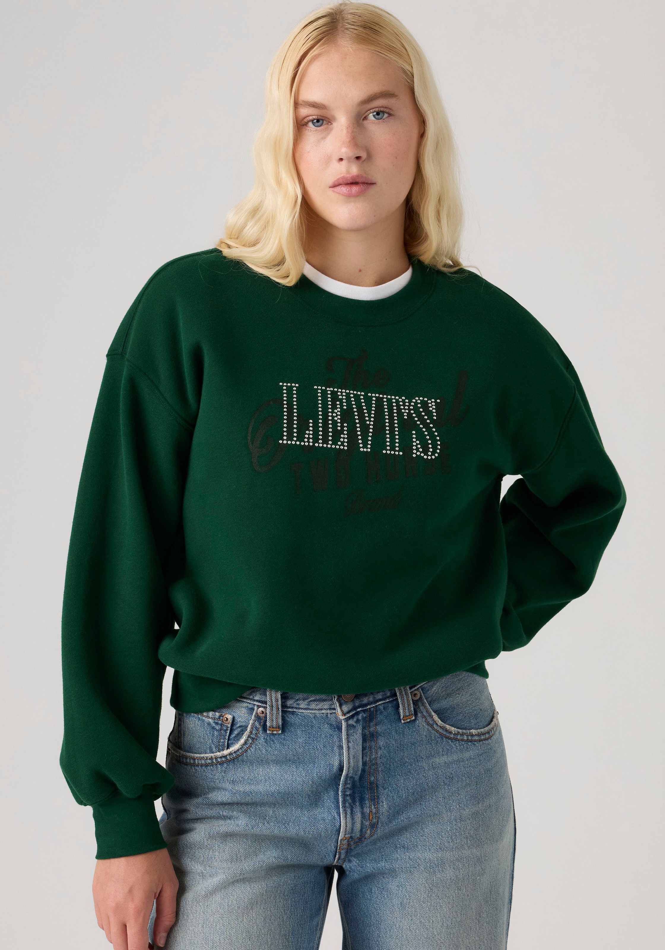Levi's® Sweatshirt »GR EVERYDAY CREW 2.0«, Glitzerdetails im Vorderteil
