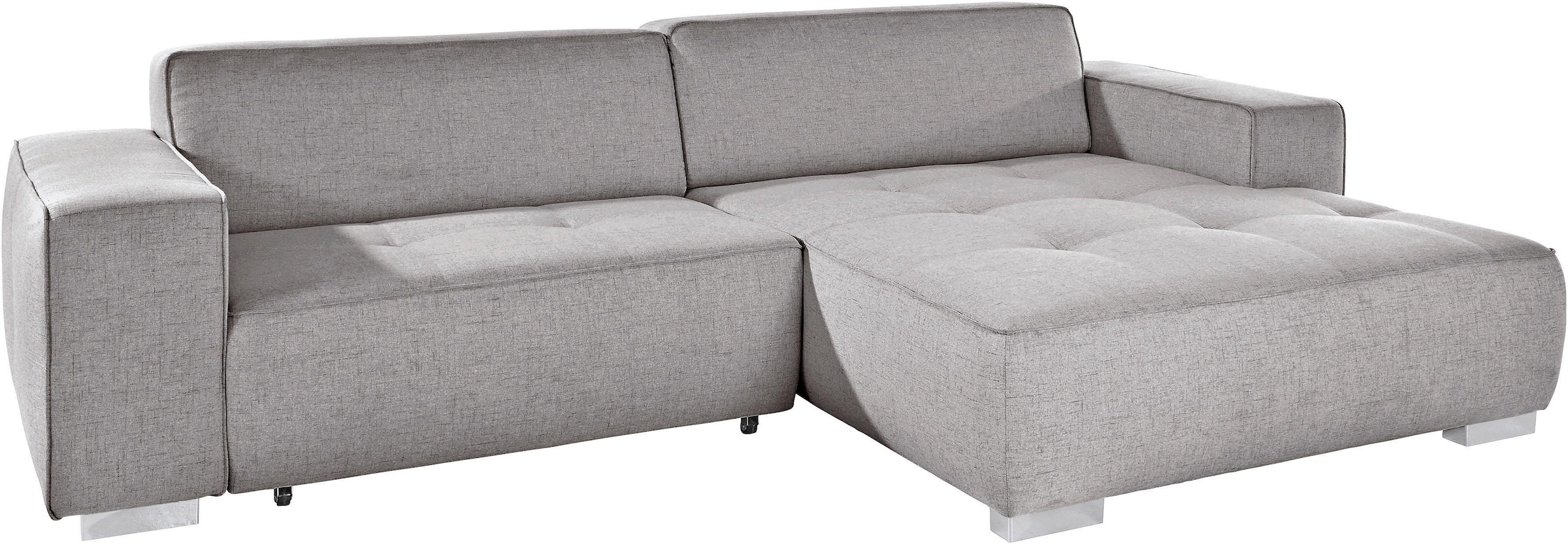 INOSIGN Ecksofa »Sapporo L-Form«, wahlweise Bettfunktion oder Sitztiefenverstellung, Federkern