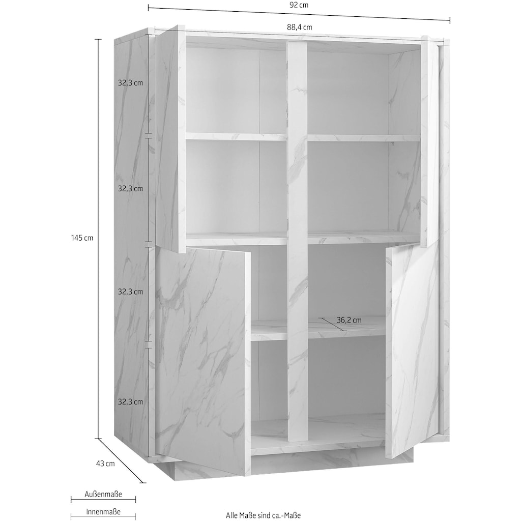 LC Highboard »Carrara«, grifflos