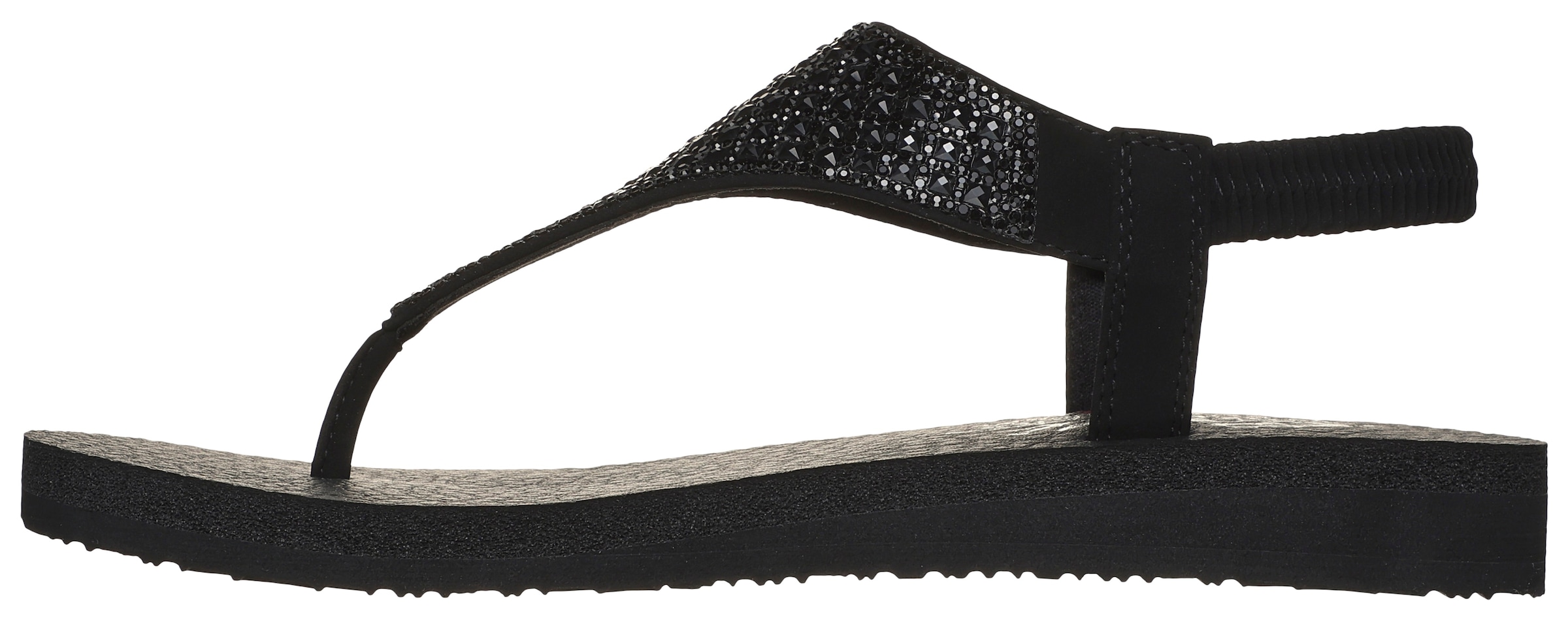 Skechers Sandale »MEDITATION-ROCKSTAR«, Sommerschuh, Sandalette, Riemchensandale, mit Glitzersteinen