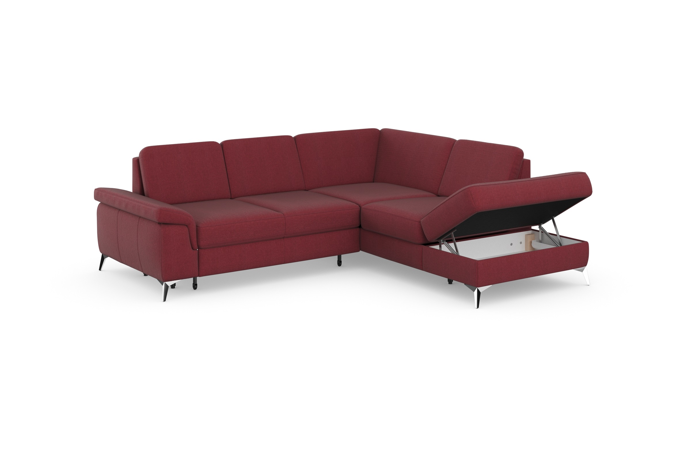 sit&more Ecksofa »Padua L-Form«, inklusive Sitztiefenverstellung, Armteilfunktion und Federkern