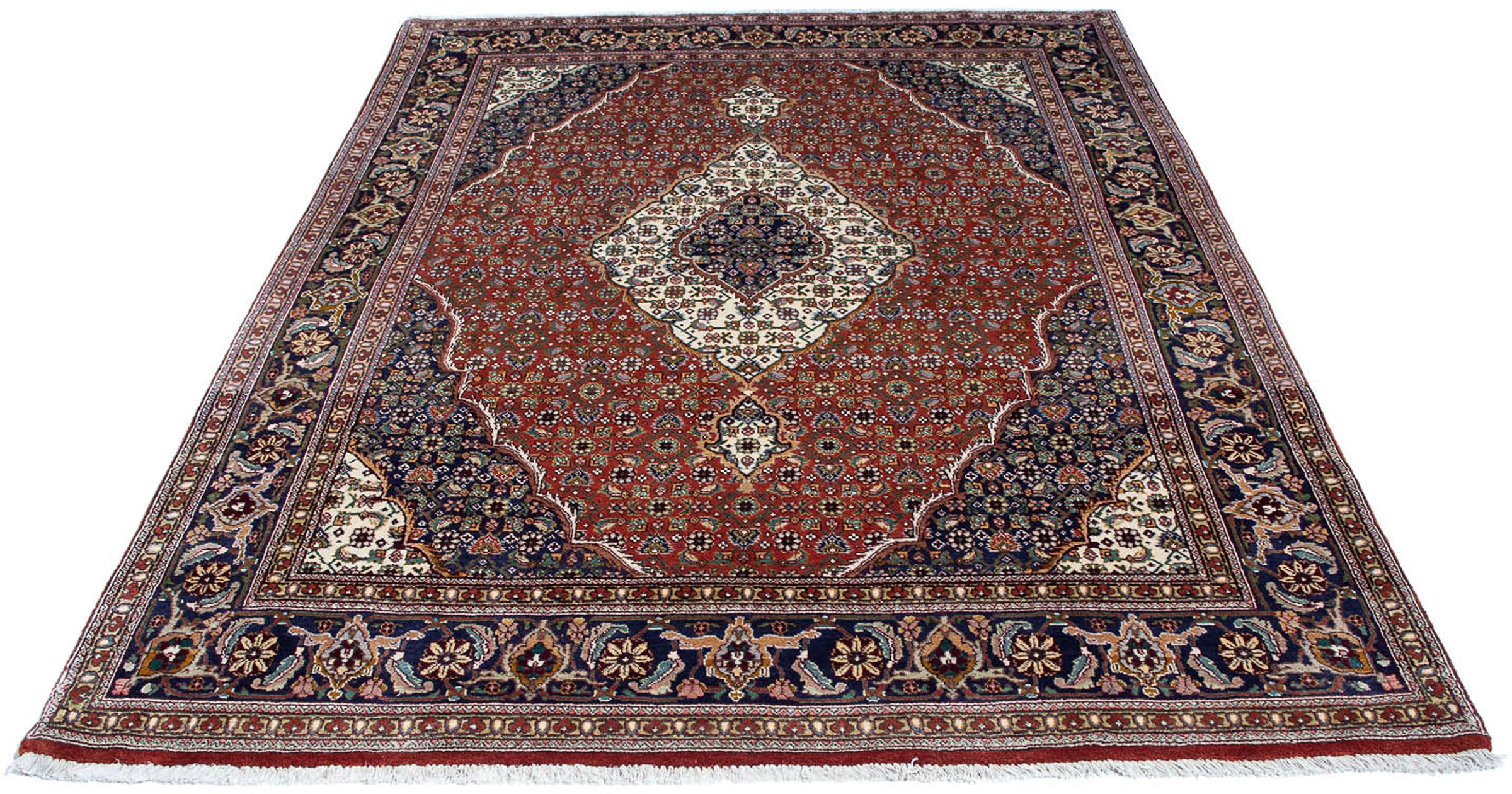 Image of morgenland Orientteppich »Perser - Täbriz - 209 x 152 cm - rost«, rechteckig, 10 mm Höhe, Wohnzimmer, Handgeknüpft, Einzelstück mit Zertifikat bei Ackermann Versand Schweiz