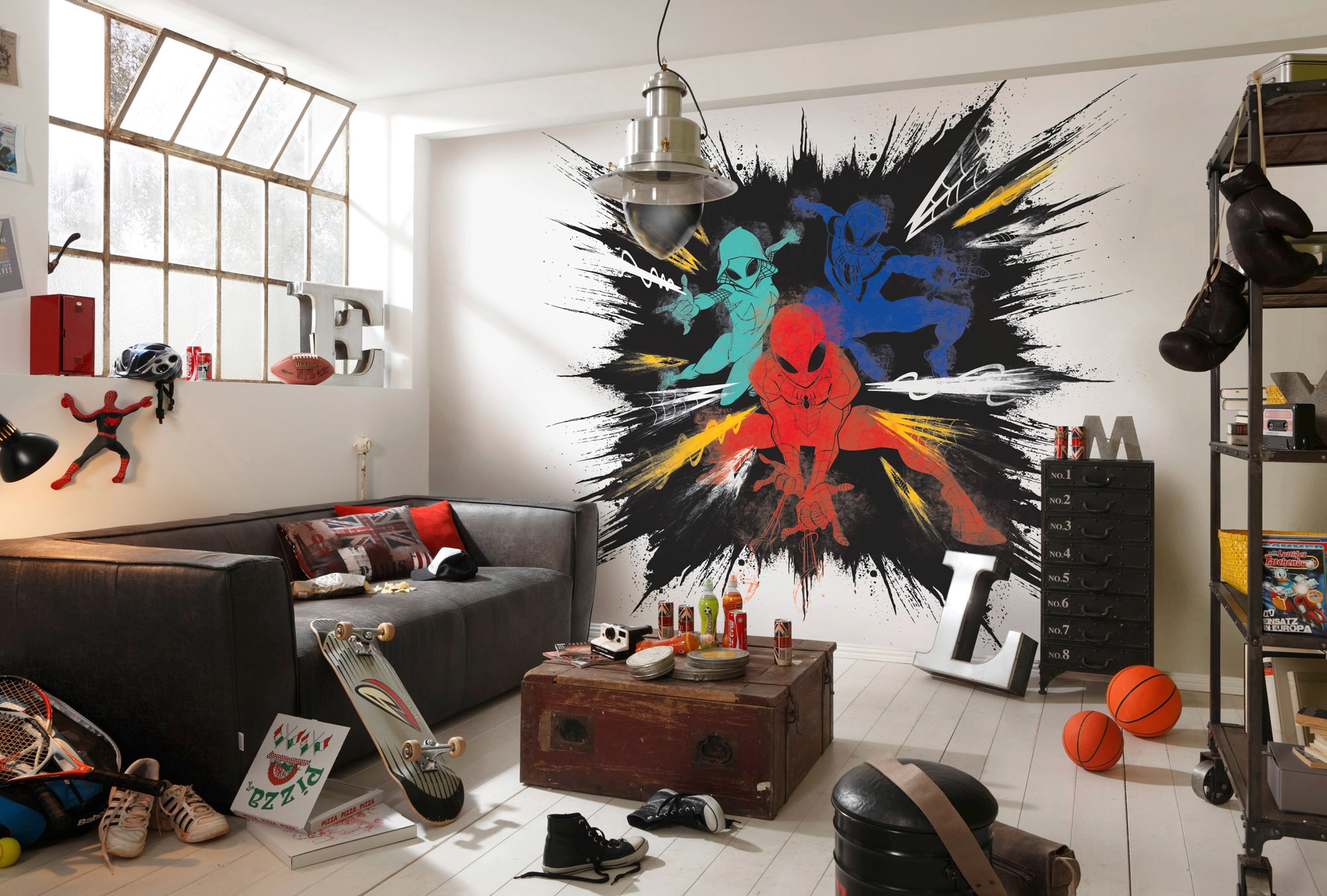 Komar Vliestapete »Digitaldruck Vlies - Spider-Man Color Explosion - Grösse 300 x 280 cm«, bedruckt, Kinderzimmer