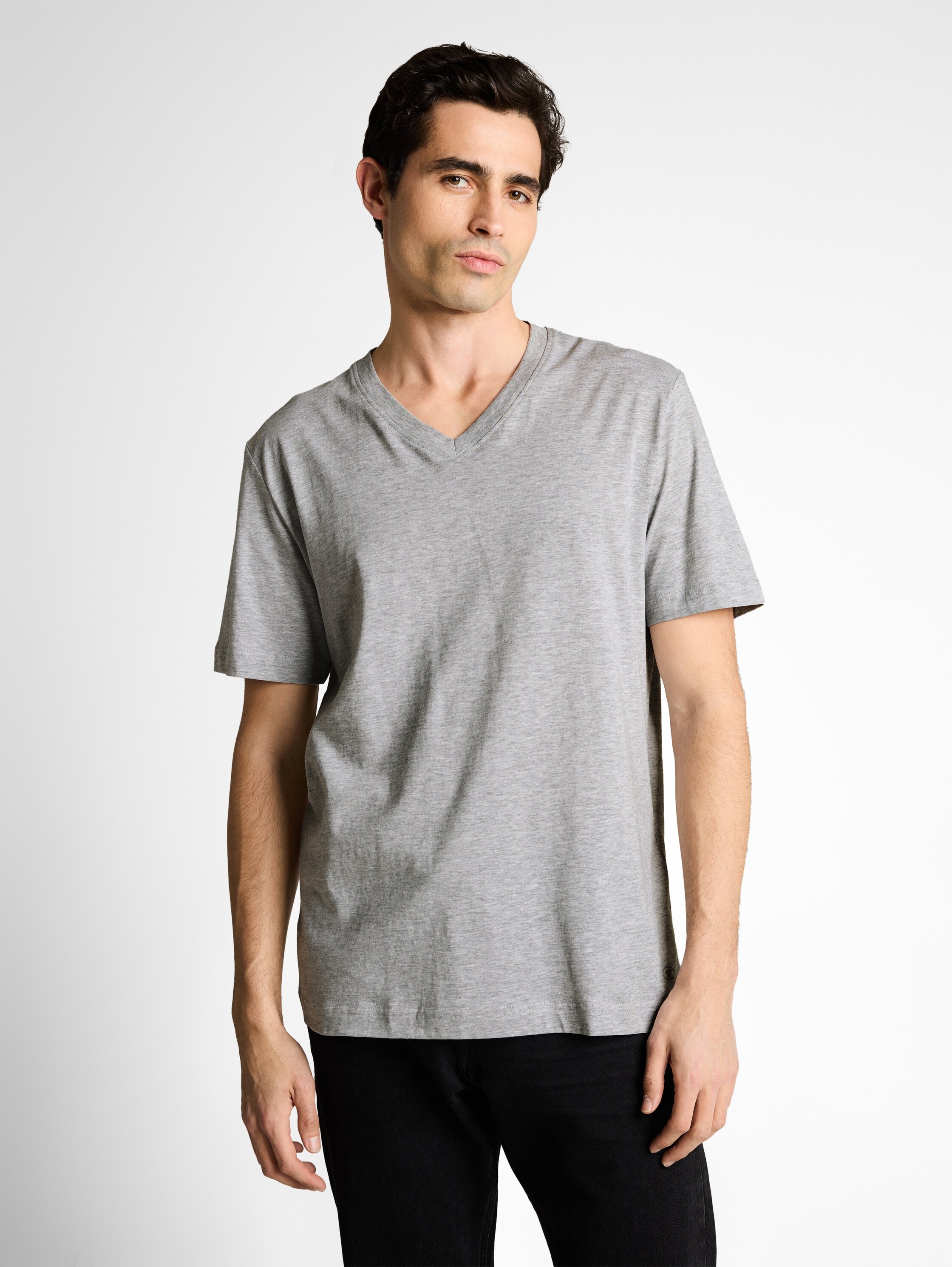 TOM TAILOR T-shirt Paquet, 2 avec col en V, lot de deux