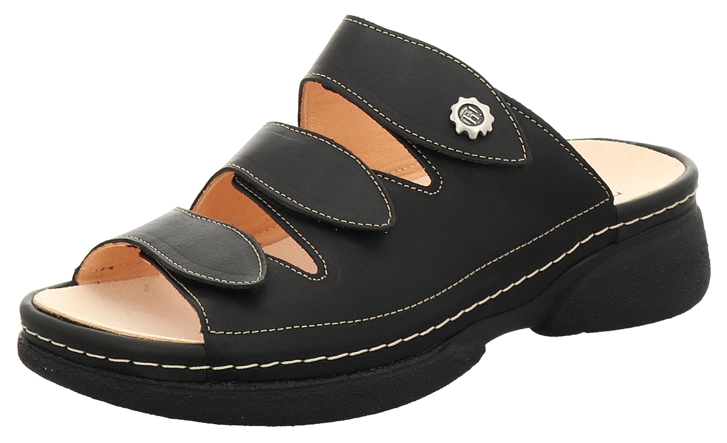 Think! Pantolette »CAMBIO«, Blockabsatz, Sommerschuh, Schlappen mit Wechselfussbett