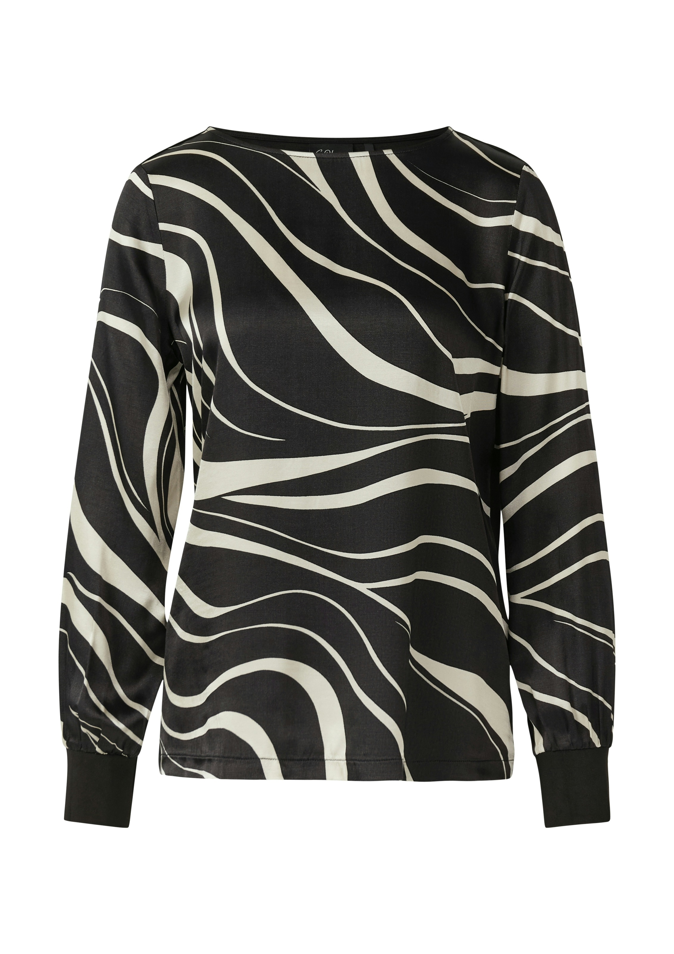 s.Oliver BLACK LABEL T-shirt à manches longues avec imprimé intégral