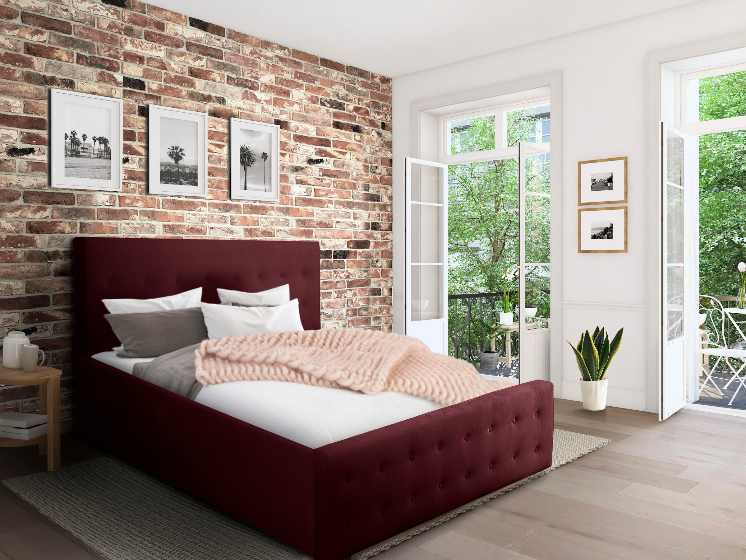 Image of Home affaire Polsterbett "Vaine" in 5 Breiten, auch in Länge 220 cm, incl. Roll-Lattenrost