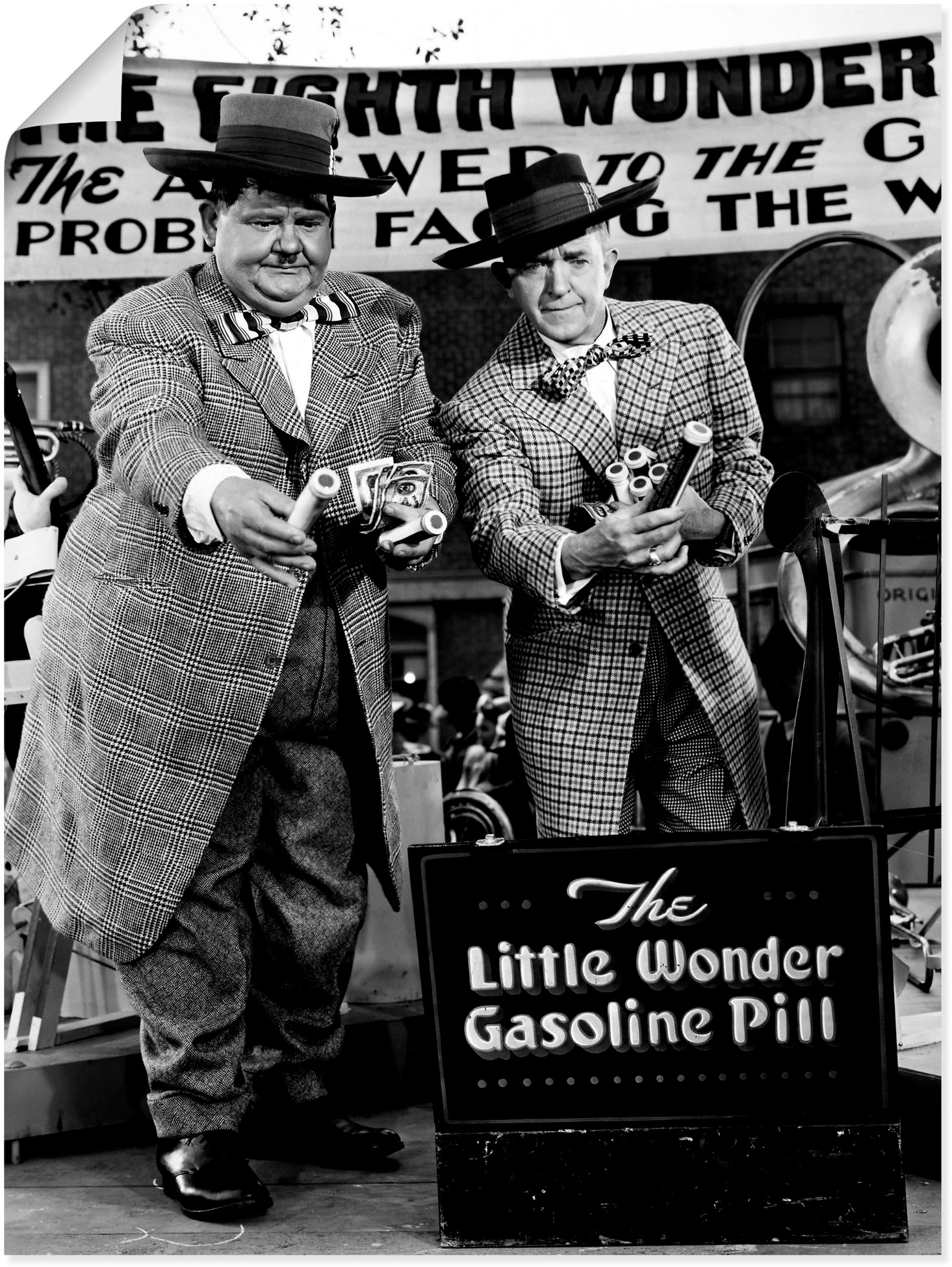 Image of Artland Wandbild »Dick und Doof und die Wunderpille, 1943«, Stars, (1 St.), in vielen Grössen & Produktarten - Alubild / Outdoorbild für den Aussenbereich, Leinwandbild, Poster, Wandaufkleber / Wandtattoo auch für Badezimmer geeignet bei Ackermann Versand