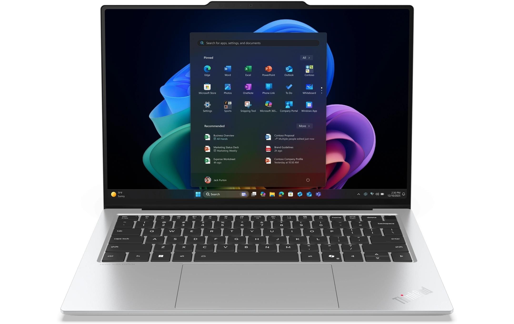 Lenovo Notebook »X9-14 Gen 1 Aura Edition Copilot+ PC (Intel)« 35,56 cm / 14 ″ Intel Core Ultra 7 1.000 GB SSD