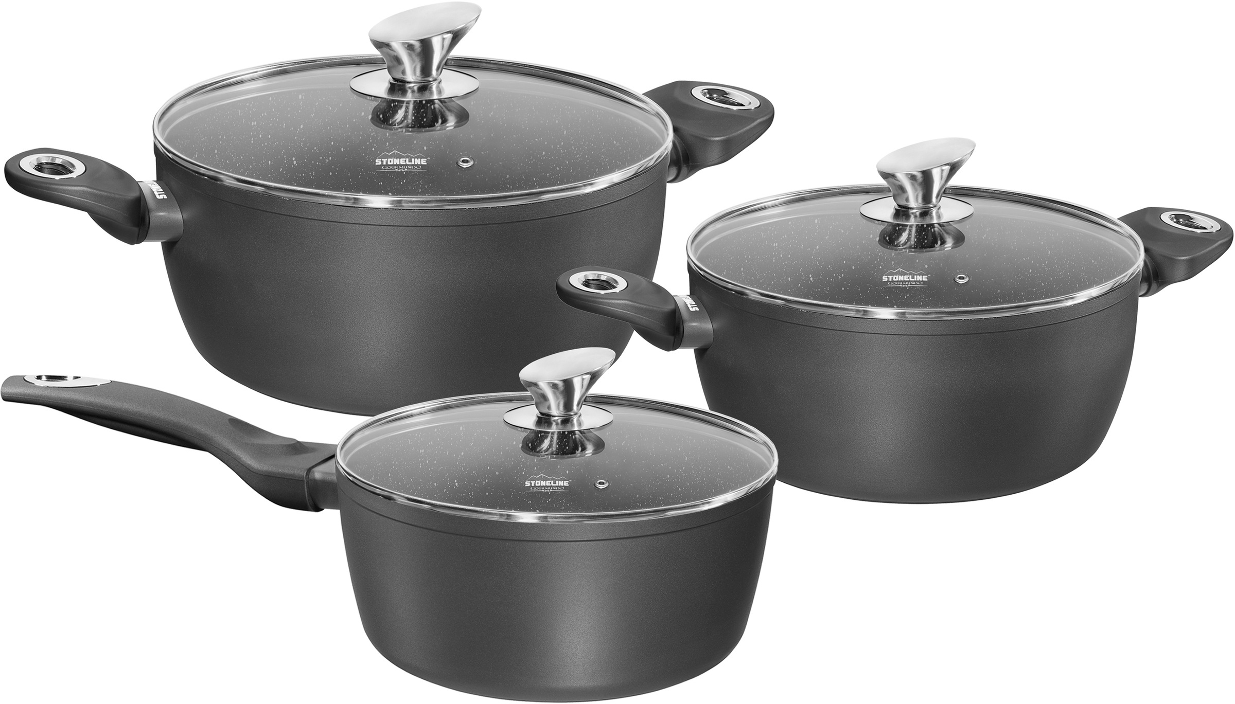 Image of STONELINE Topf-Set »Gourmundo«, Aluminiumguss, (Set, 6 tlg.), Induktion bei Ackermann Versand Schweiz