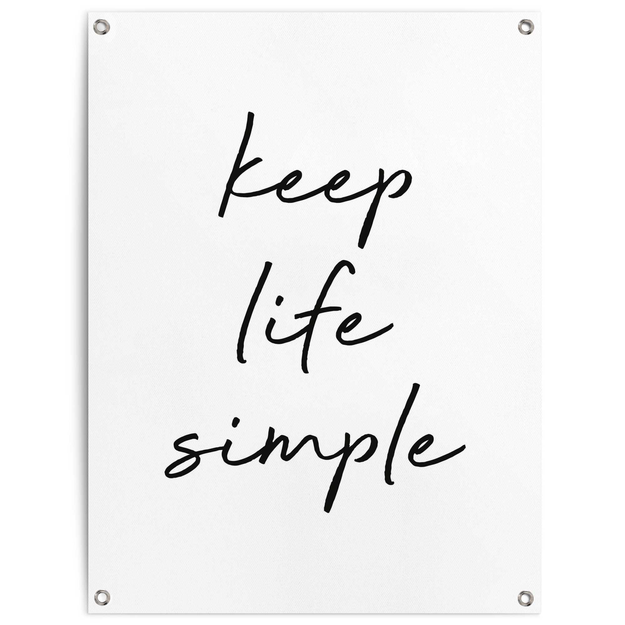 Image of Reinders Poster "Keep life simple" Outdoor für Garten oder Balkon