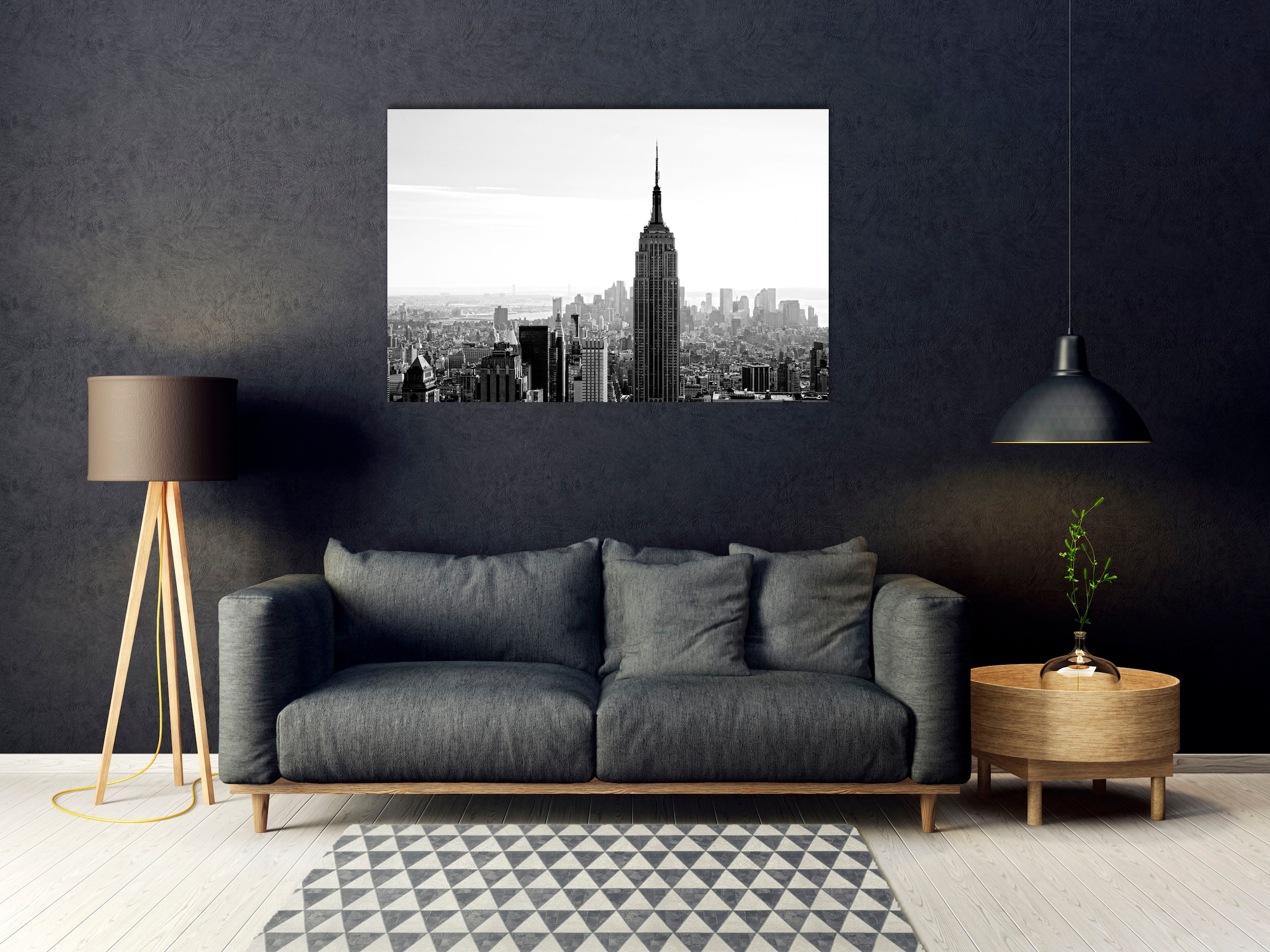 Image of queence Acrylglasbild "Elgin" Amerika Bilder von Amerika Foto Schwarz-Weiss Stadt 1 Stk. tlg. Fine Art-Print in Galeriequalität