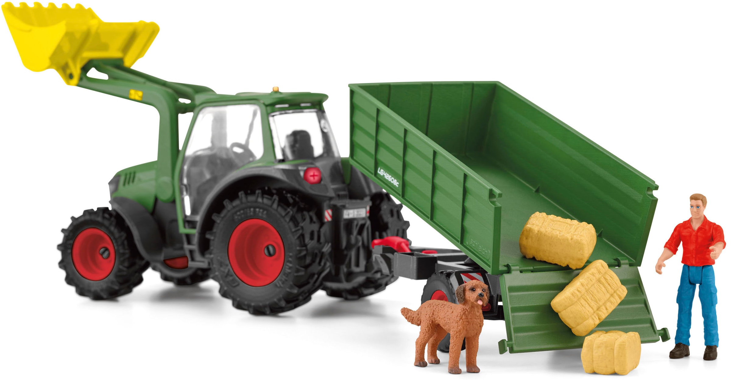 Schleich® Spielwelt »FARM WORLD, Traktor mit Anhänger  (42608)«