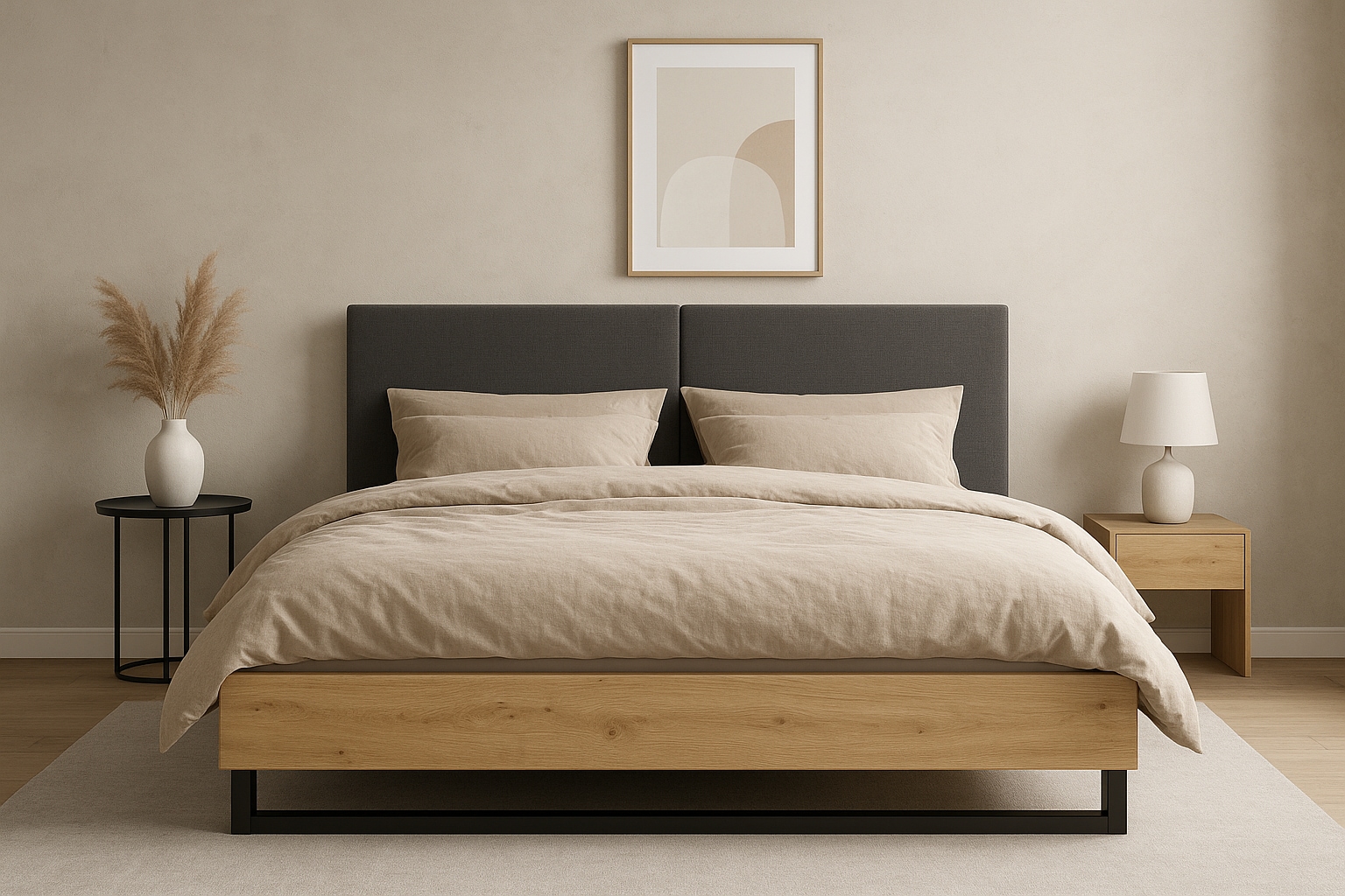 Home affaire Polsterbett »PERY Bettgestell mit gepolstertem Kopfteil, Lattenrost und Bettkasten« mit einem Metallrahmen mit Hebemechanismus, Breite 160 oder 180 cm